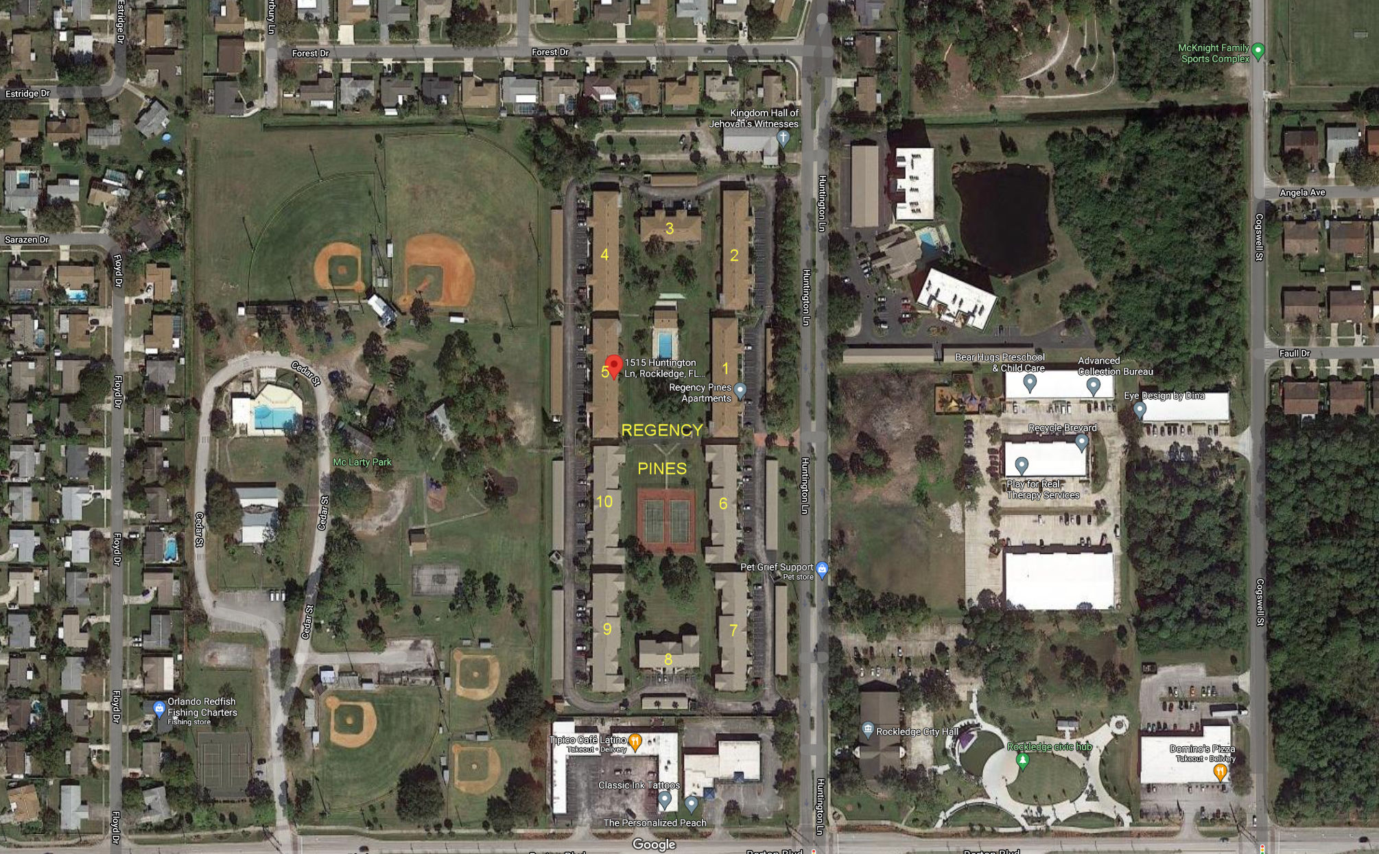 Aerial photo of Regency Pines