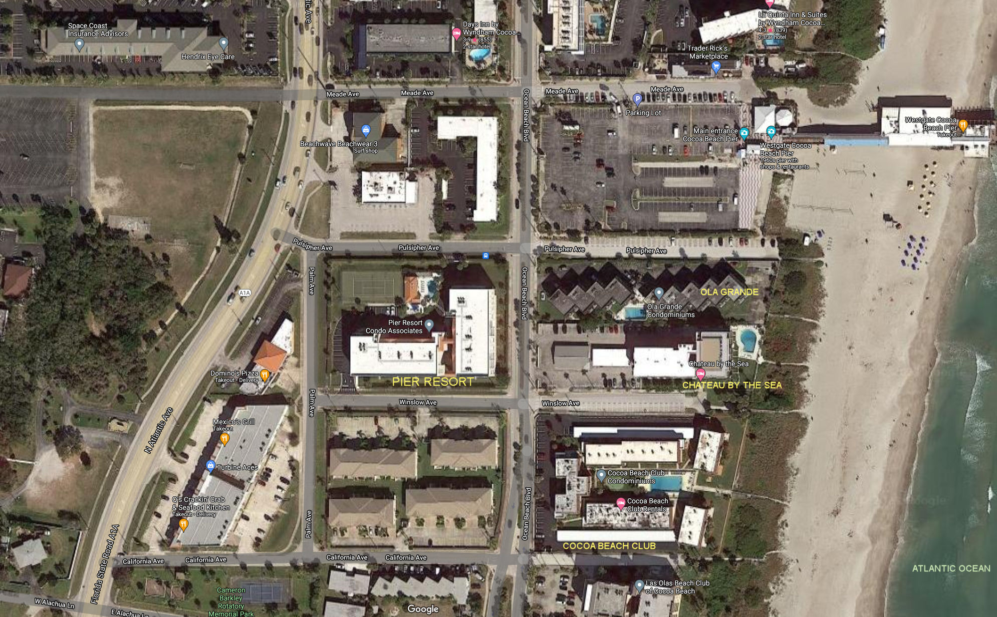 Aerial photo of Pier Resort