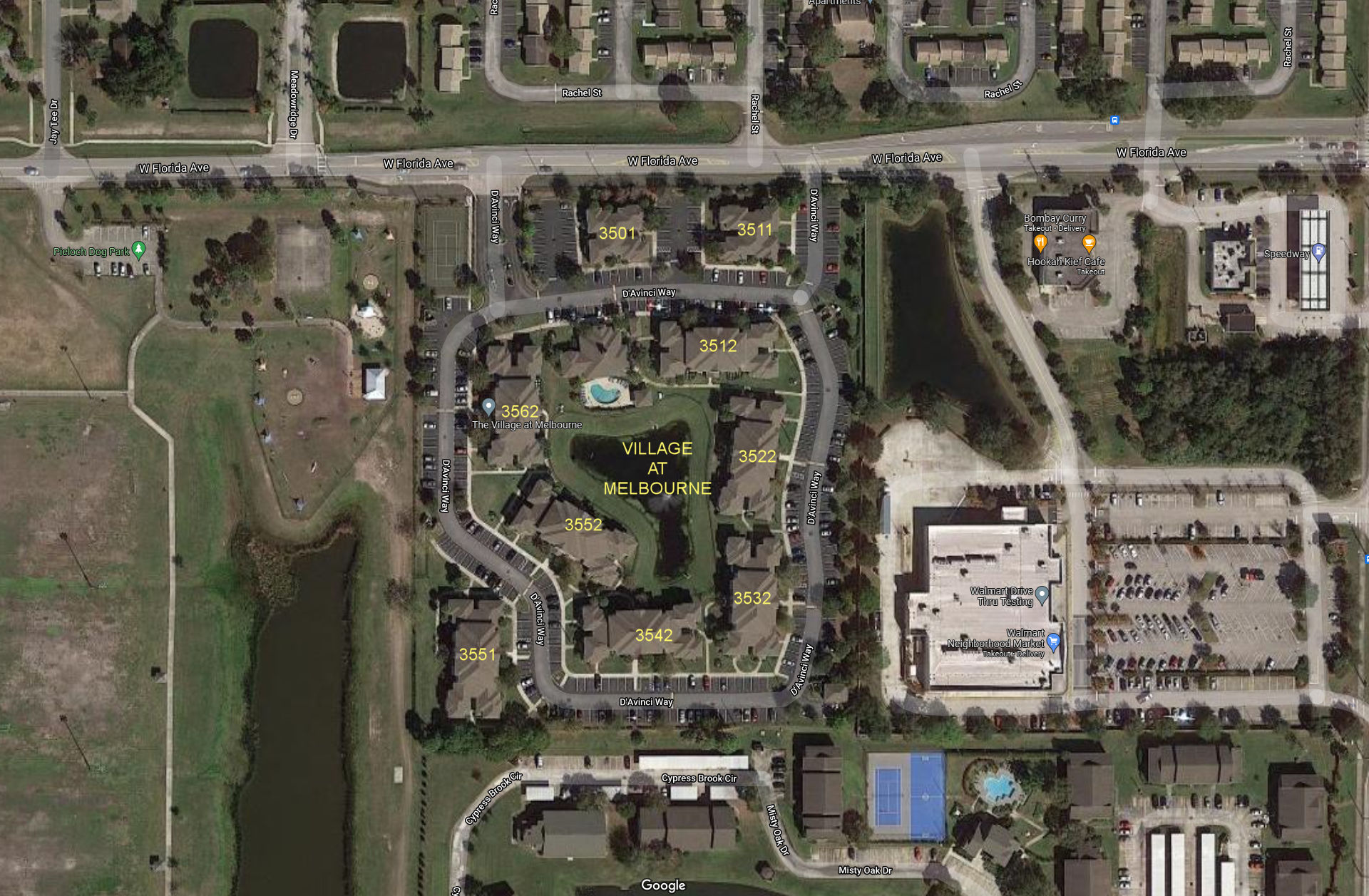 Aerial photo of Village at Melbourne (The)