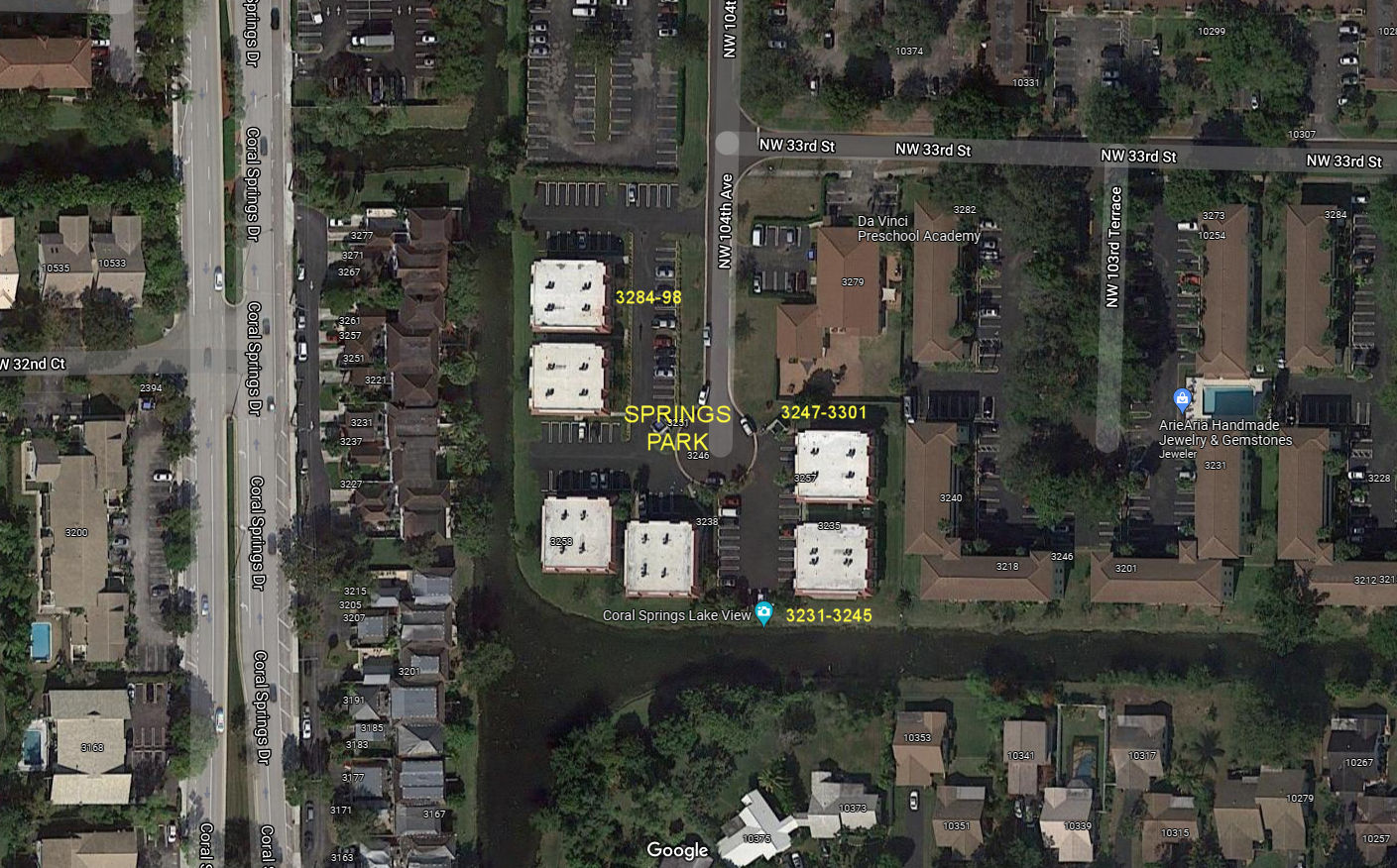 Aerial photo of Springs Park