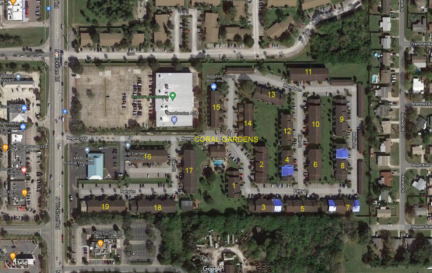 Aerial photo of Coral Gardens