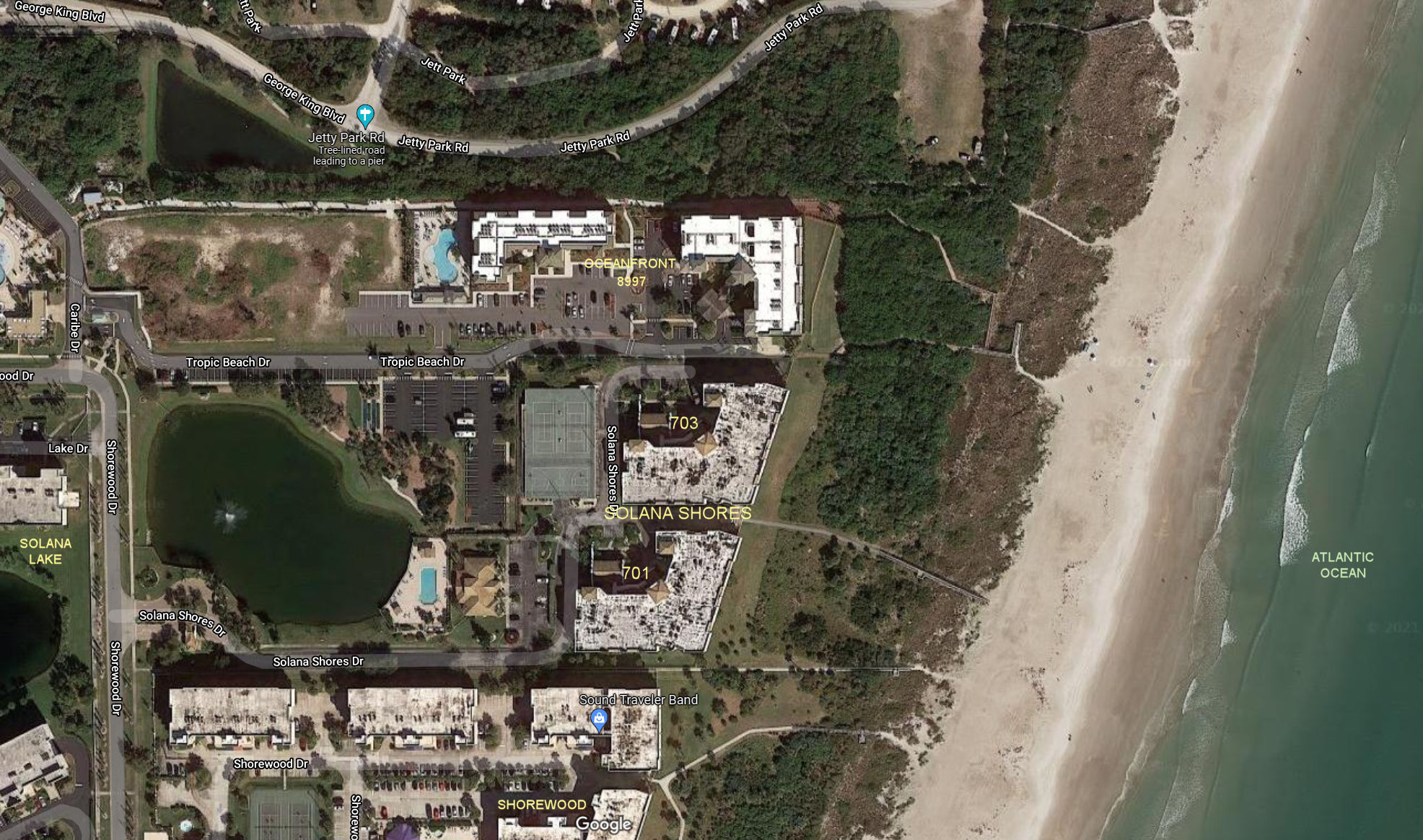 Aerial photo of Solana Shores 701&703