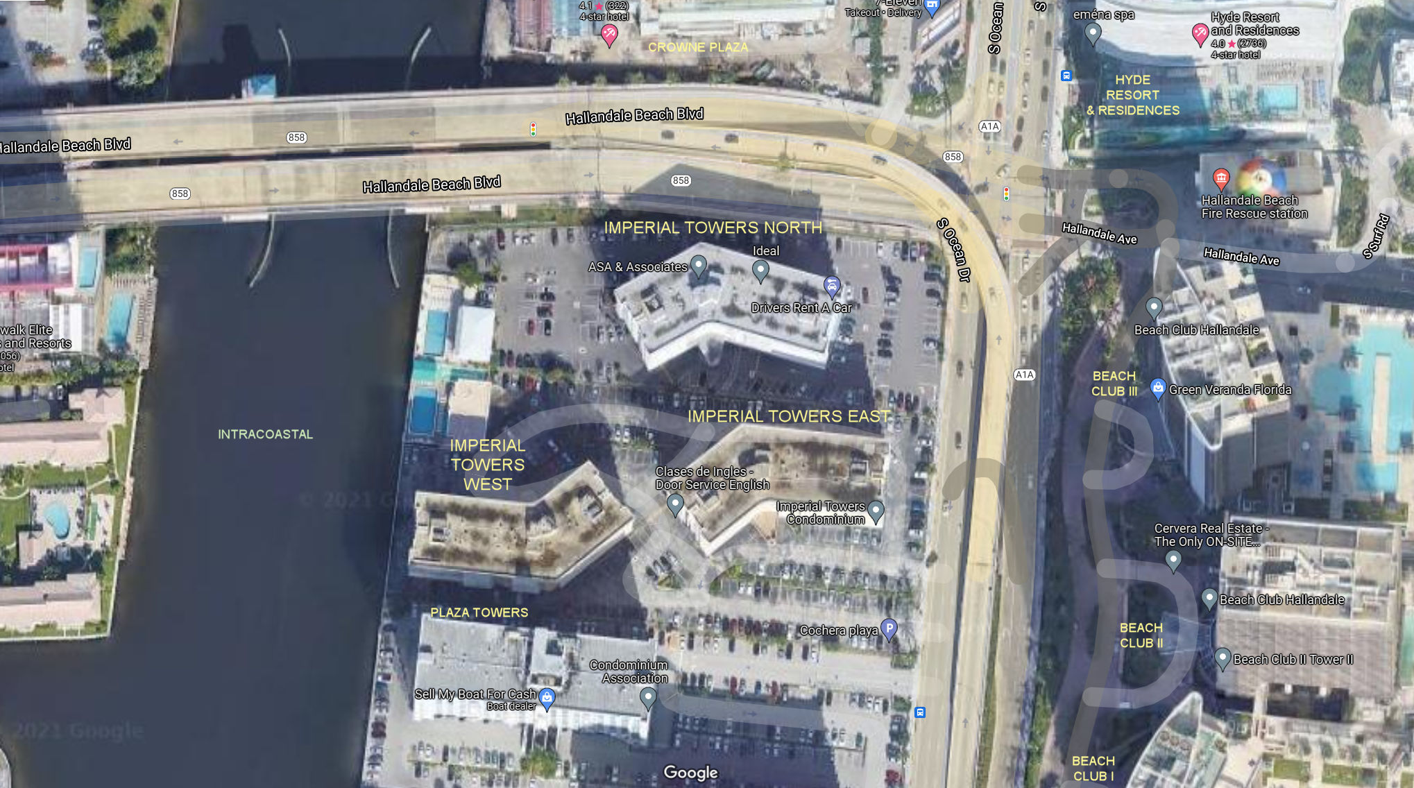 Aerial photo of Imperial Towers North