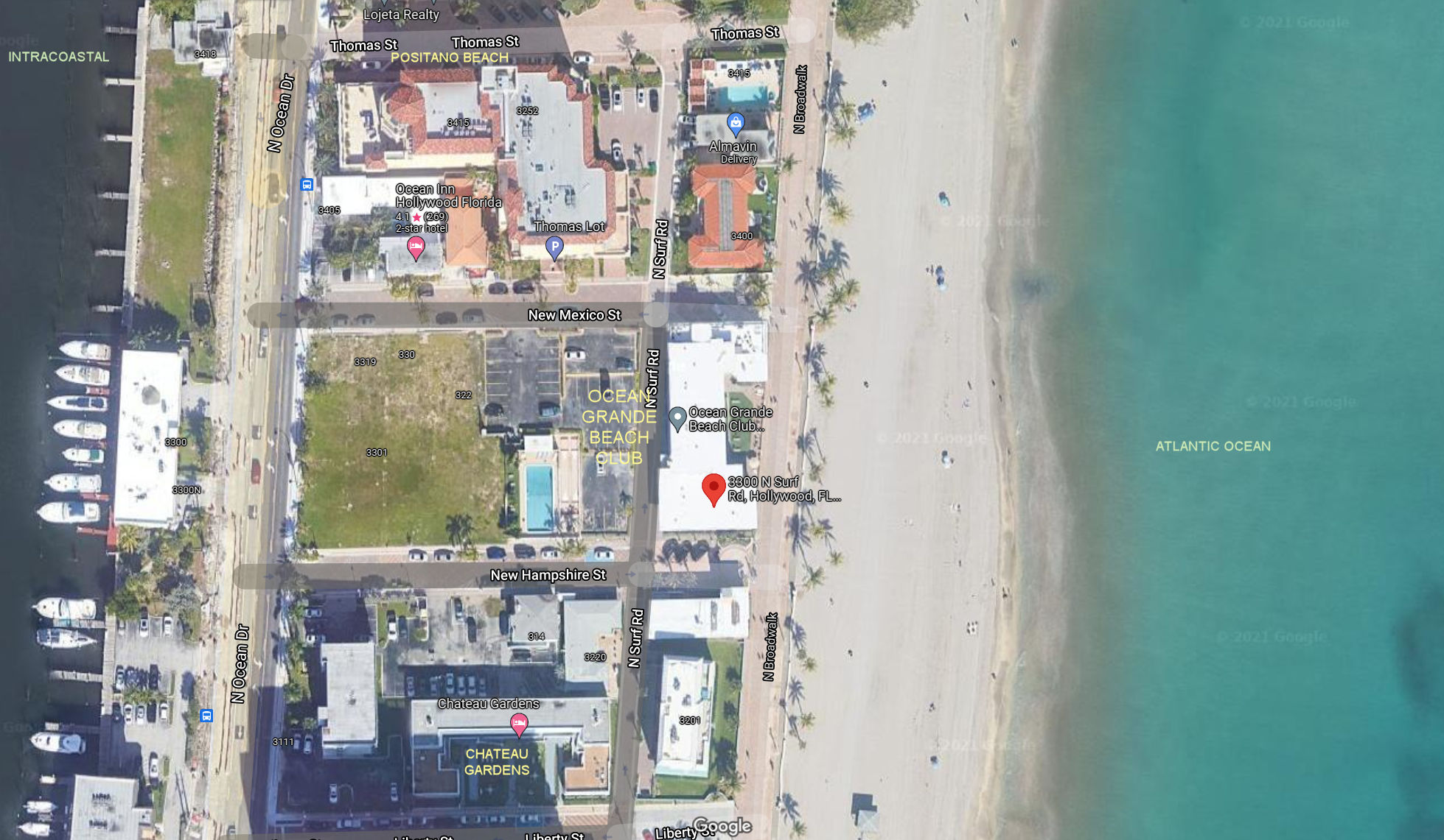 Aerial photo of Ocean Grande Beach Club