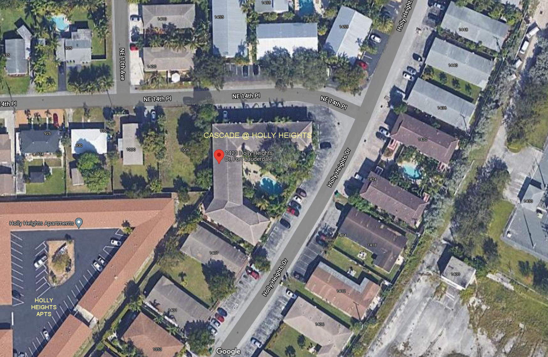 Aerial photo of Cascade at Holly Heights