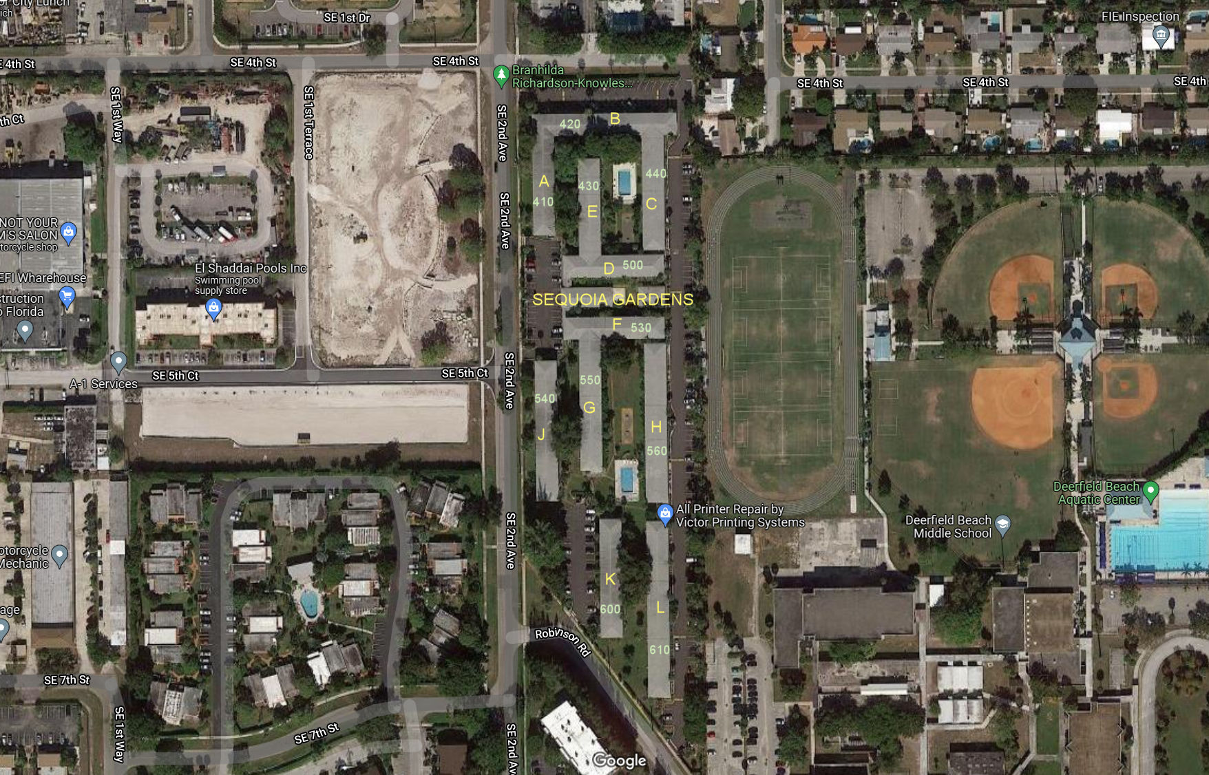 Aerial photo of Sequoia Gardens