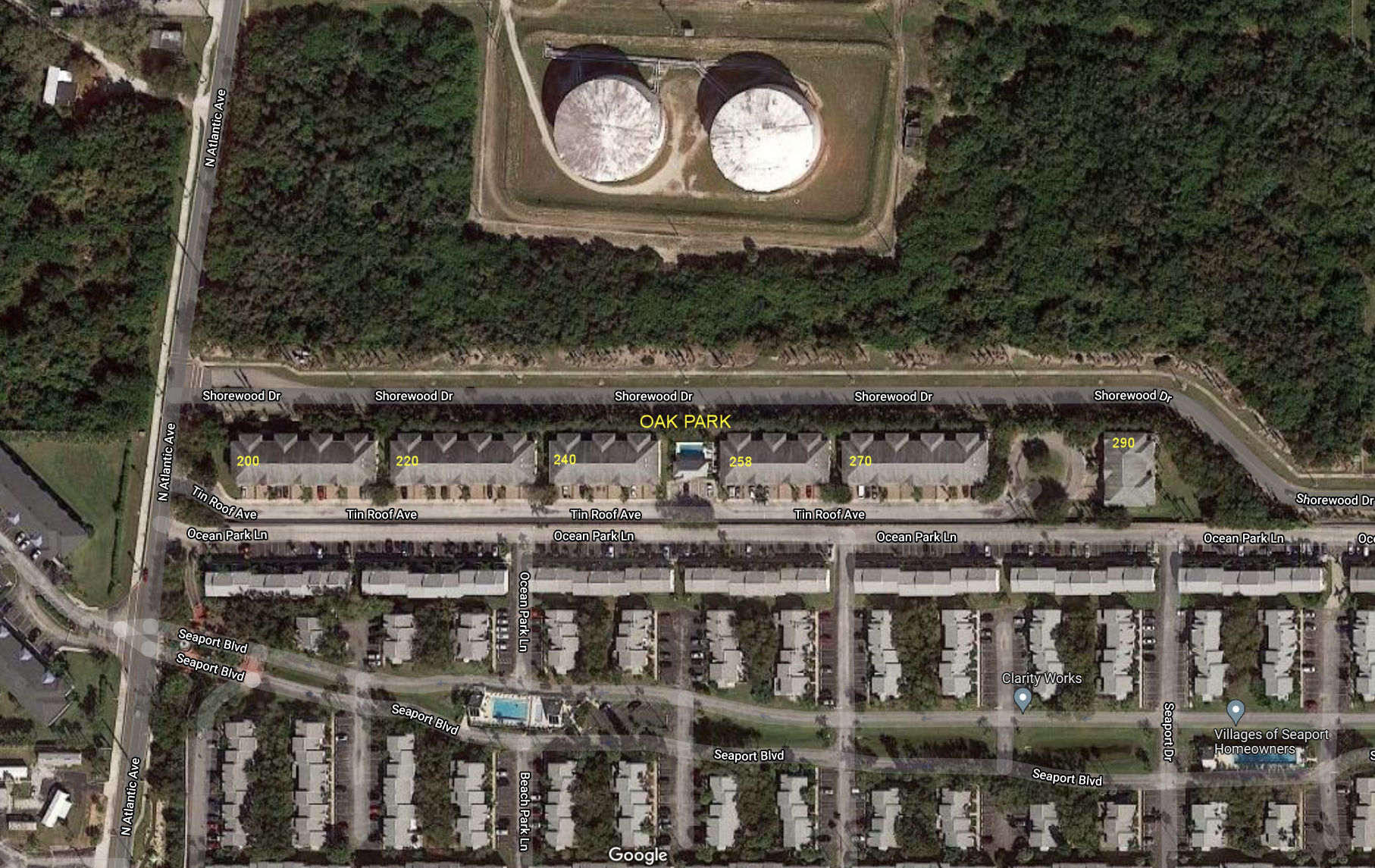 Aerial photo of Oak Park