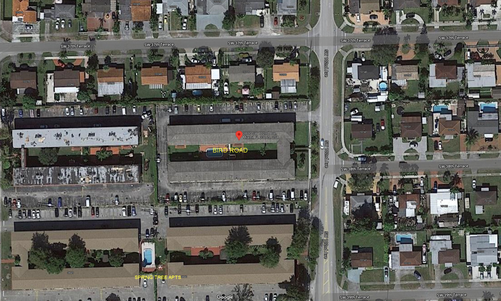 Aerial photo of Bird Road