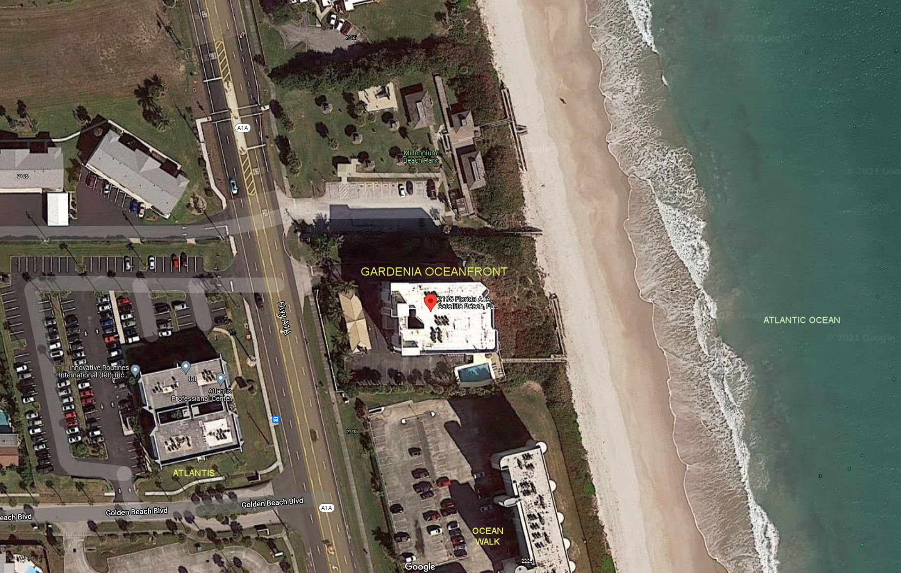Aerial photo of Gardenia Oceanfront
