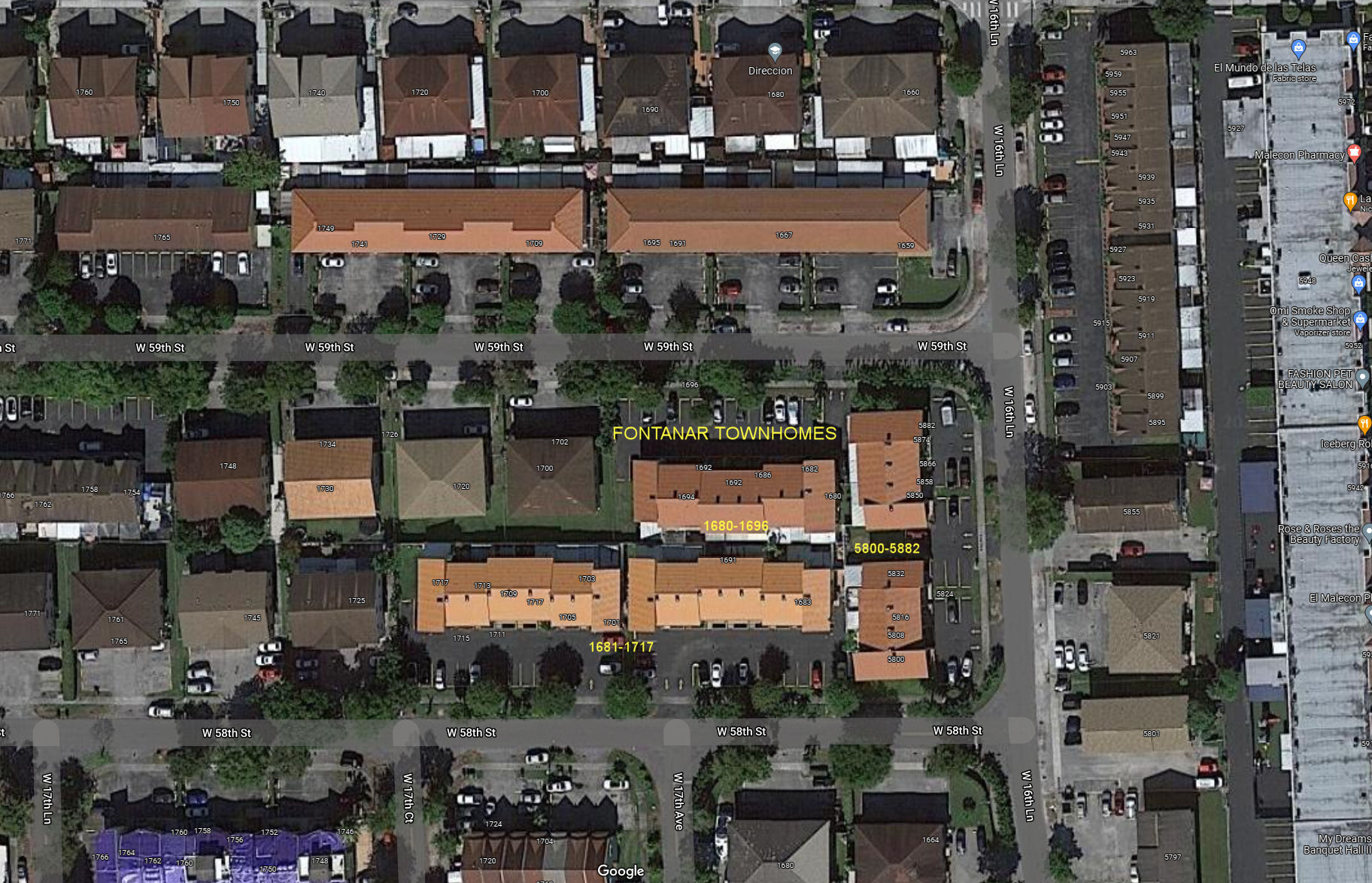 Aerial photo of Fontanar Townhomes