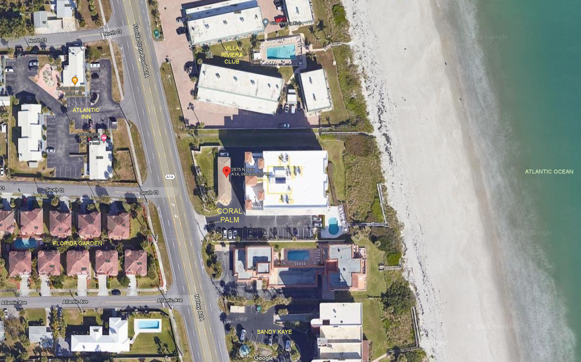 Aerial photo of Coral Palm