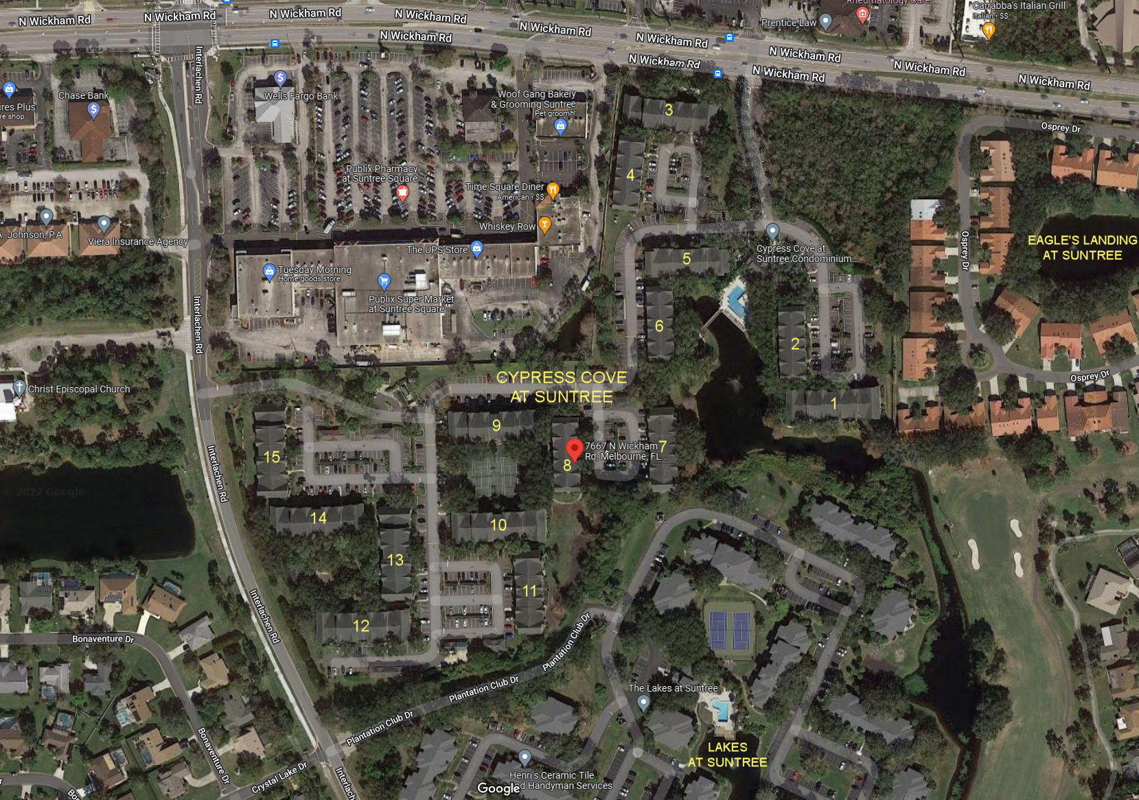 Aerial photo of Cypress Cove at Suntree (1-15)