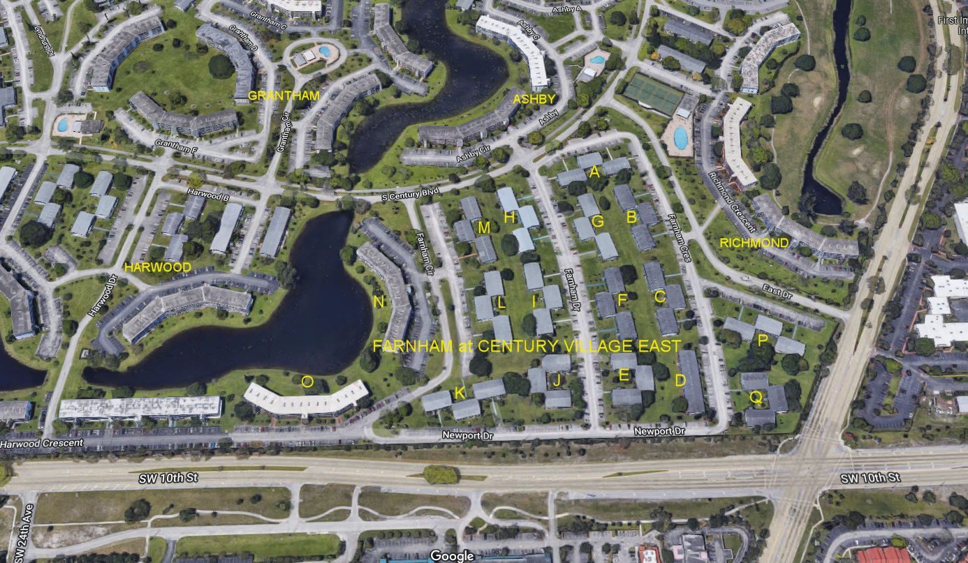 Aerial photo of Farnham at Century Village East (A to Q)