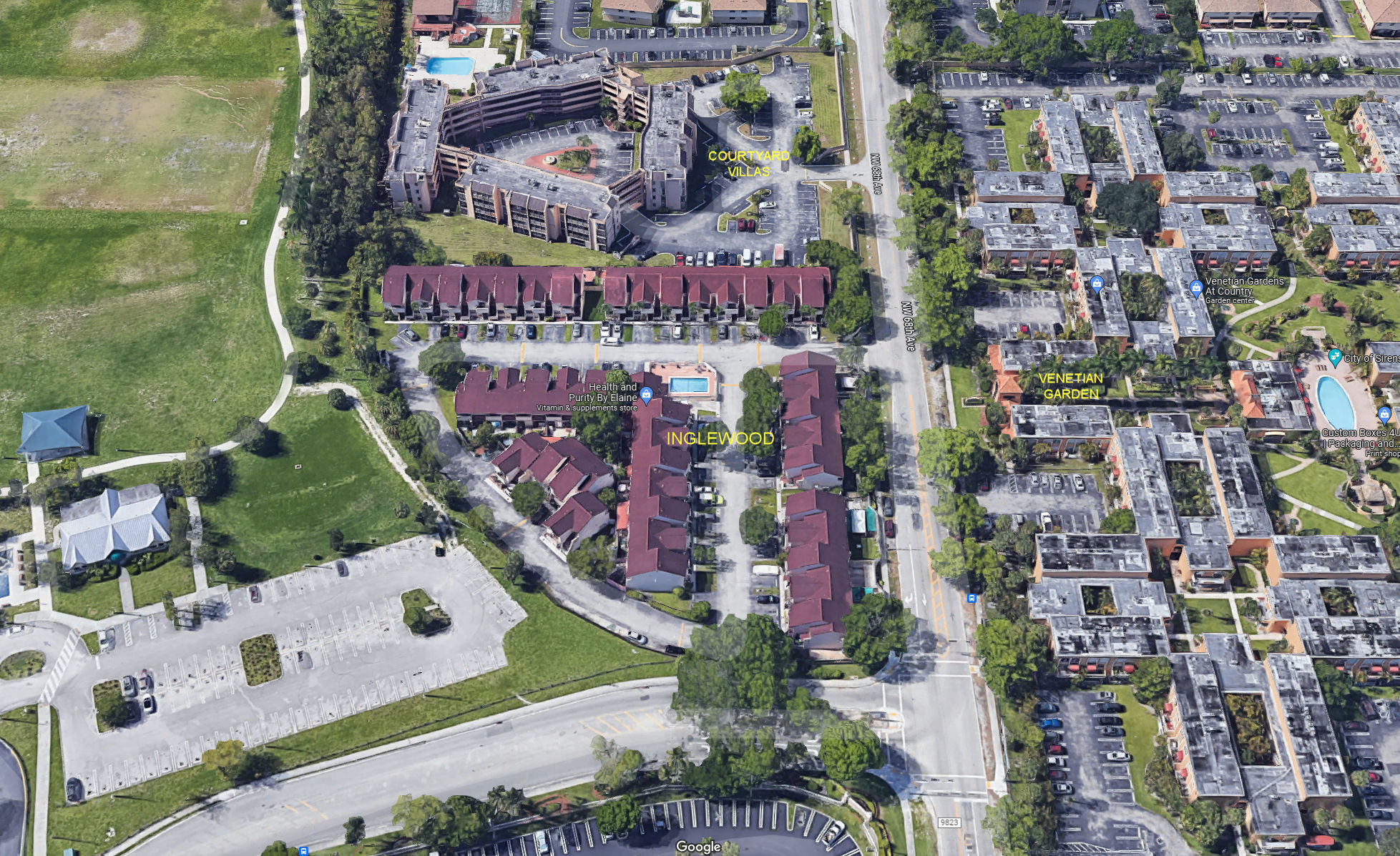 Aerial photo of Inglewood Townhomes