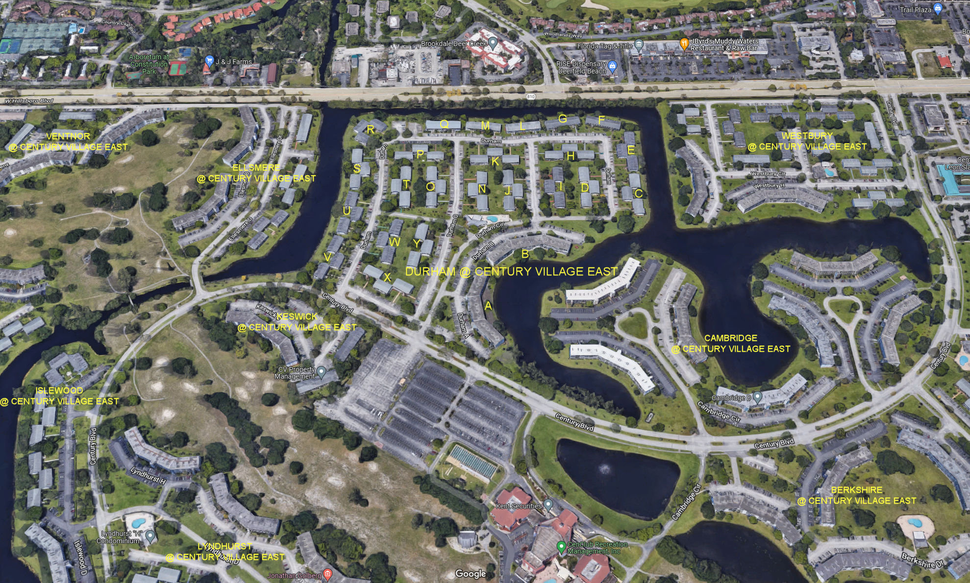 Aerial photo of Durham at Century Village East (A to Y)