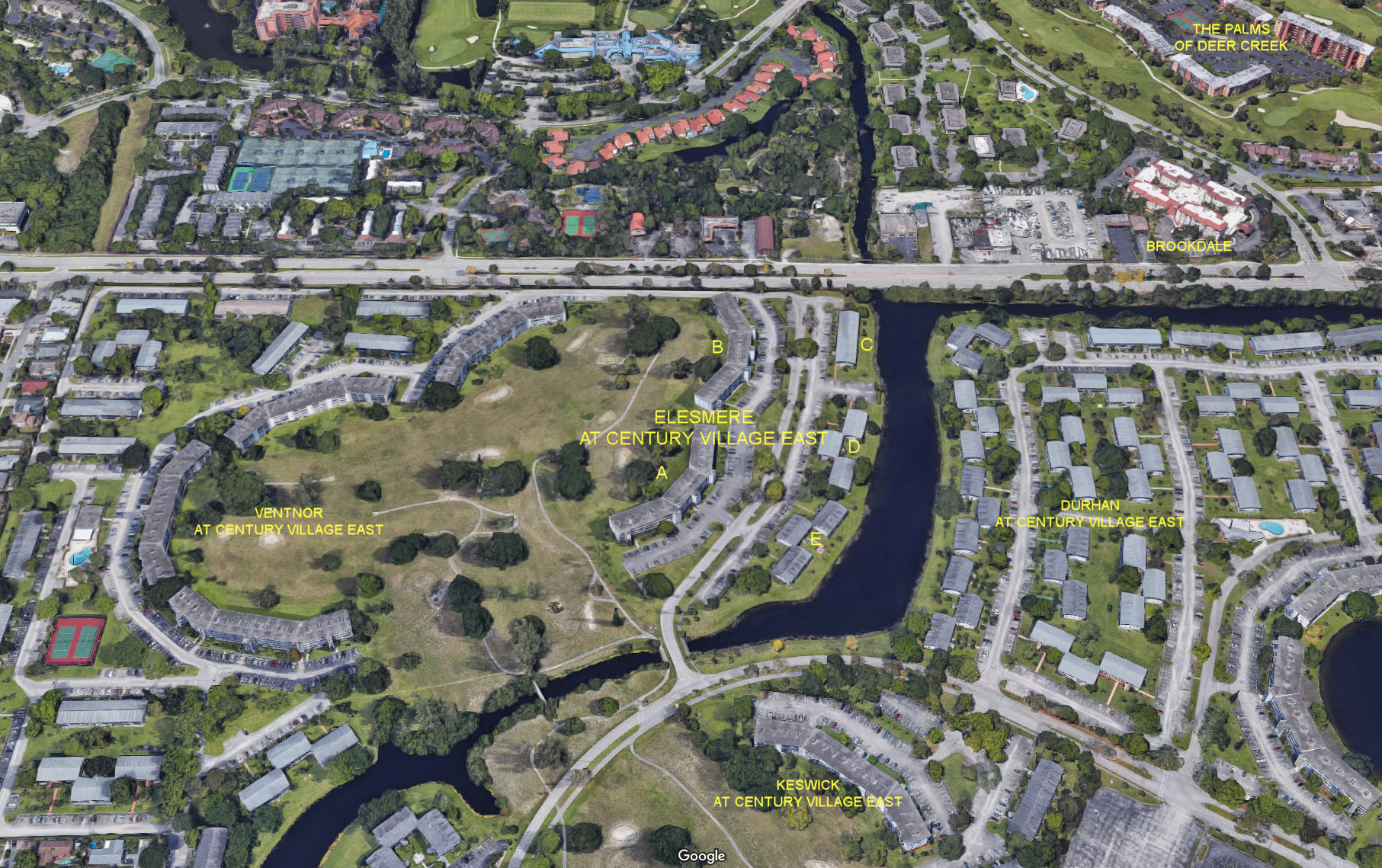 Aerial photo of Ellesmere at Century Village East (A to E)