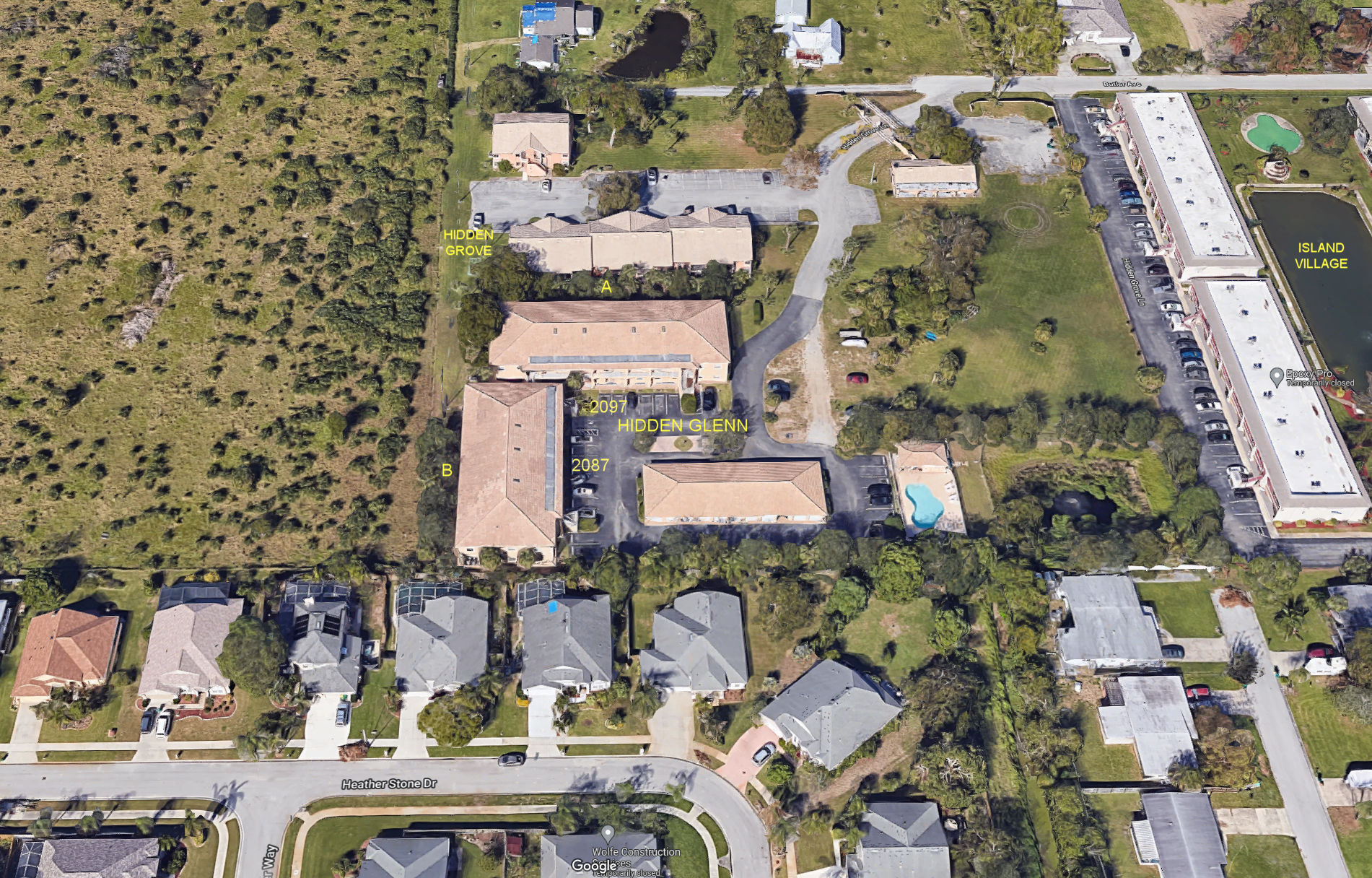 Aerial photo of Hidden Glenn