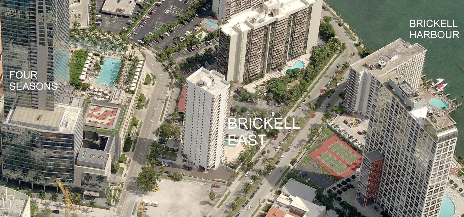 Aerial photo of Brickell East