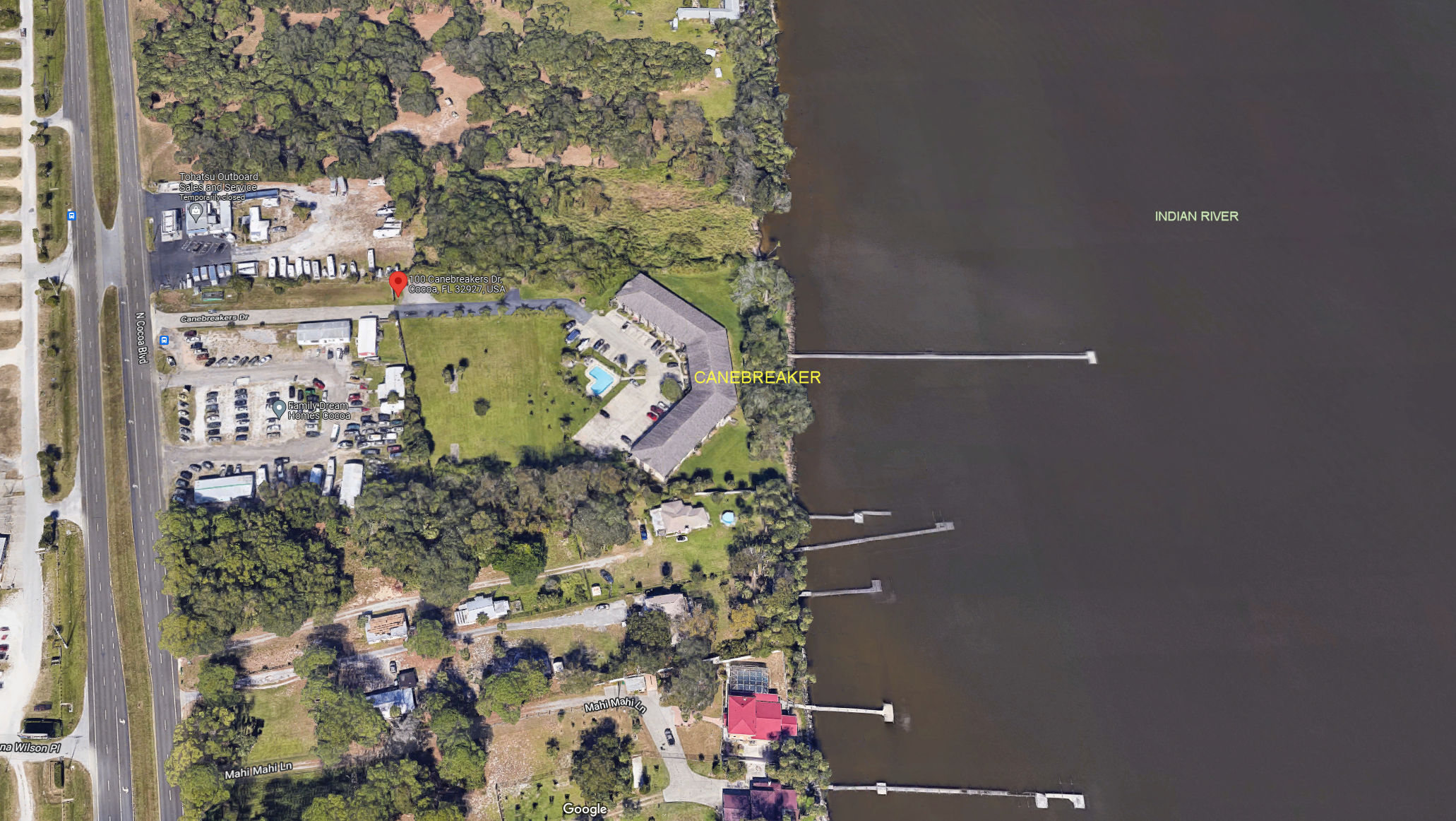 Aerial photo of Canebreakers