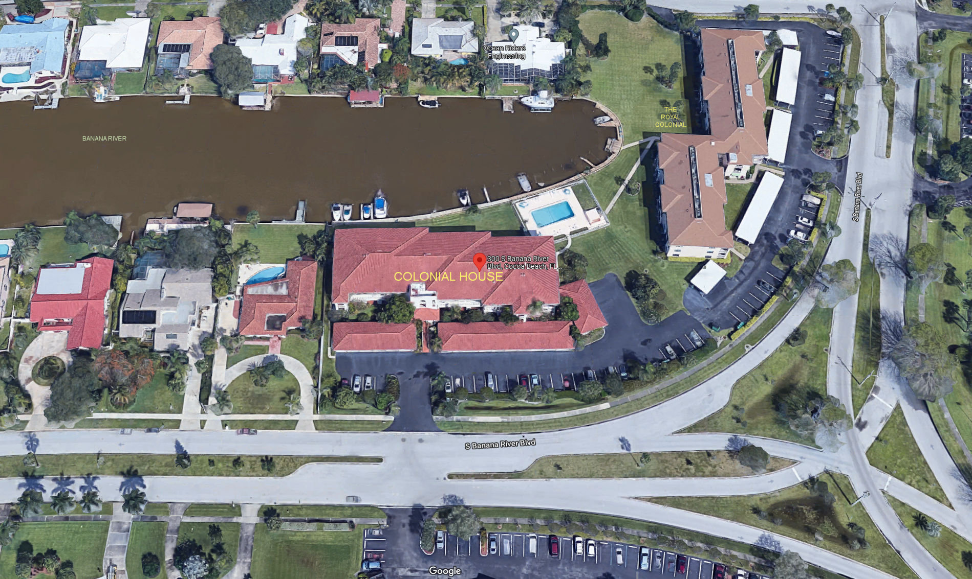 Aerial photo of Colonial House