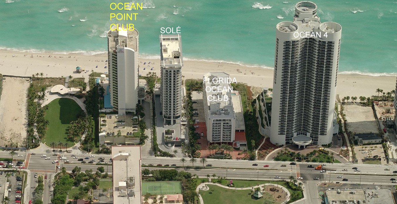 Aerial photo of Ocean Point Beach Club