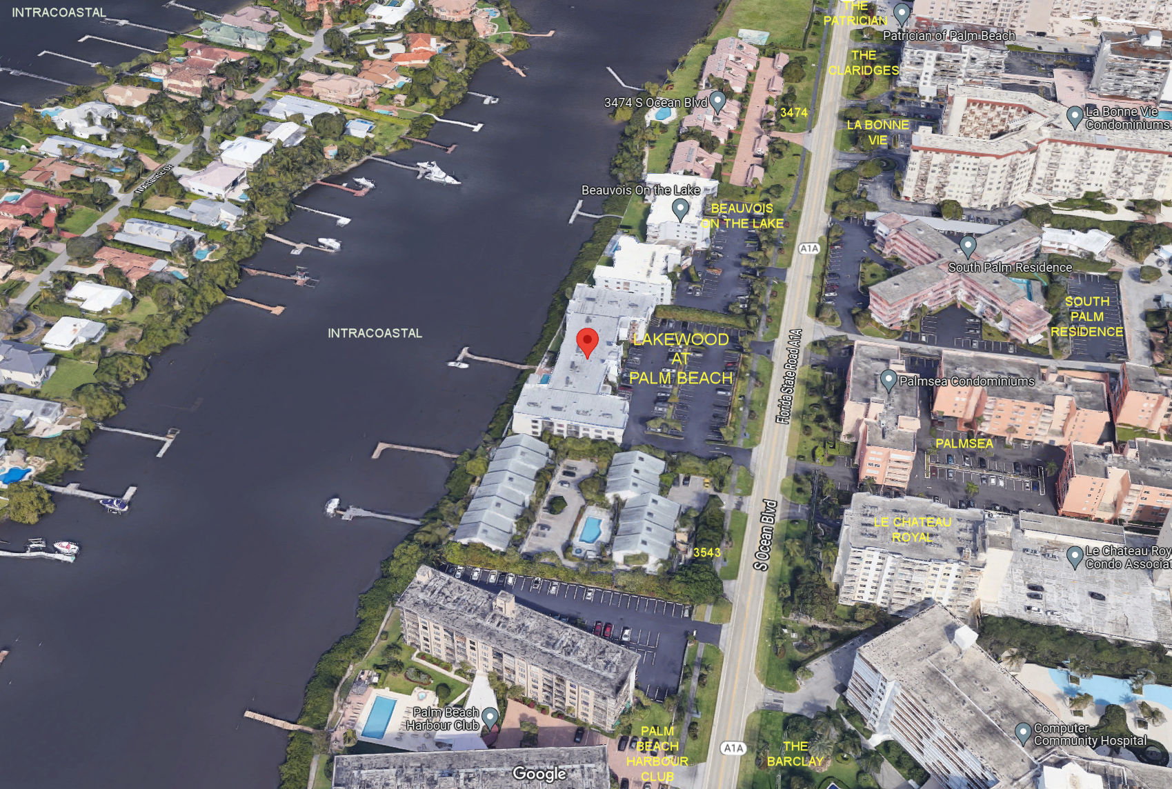 Aerial photo of Lakewood at Palm Beach