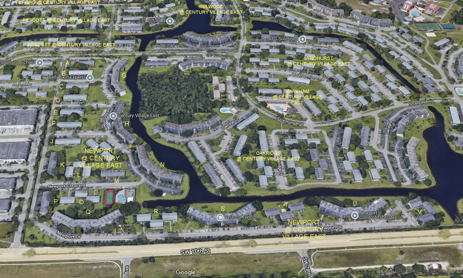 Aerial photo of Newport at Century Village East (A to V)