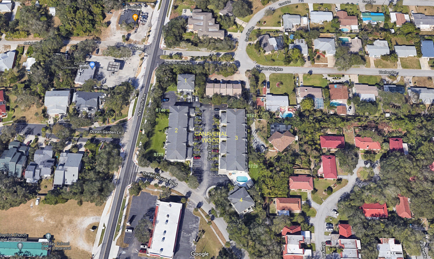 Aerial photo of Canaveral Woods