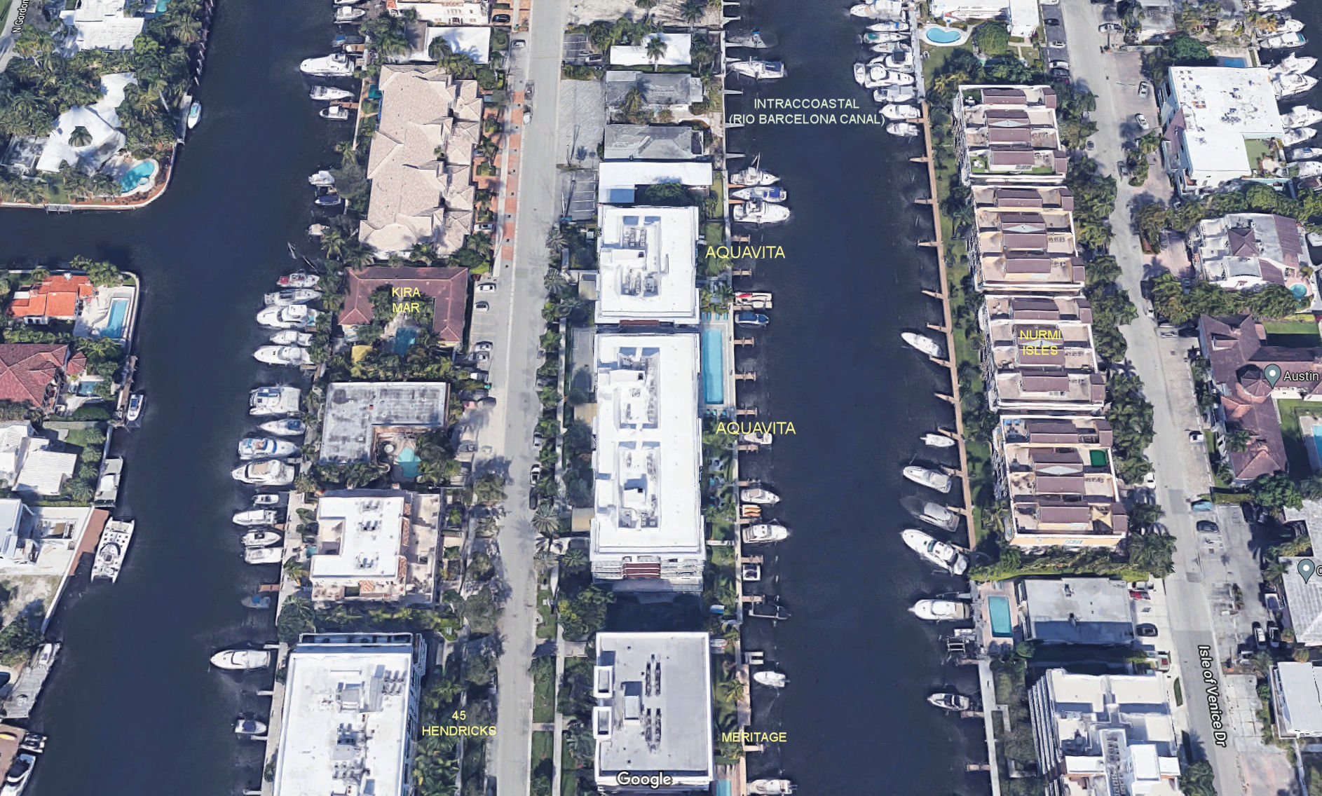 Aerial photo of Aquavita Las Olas