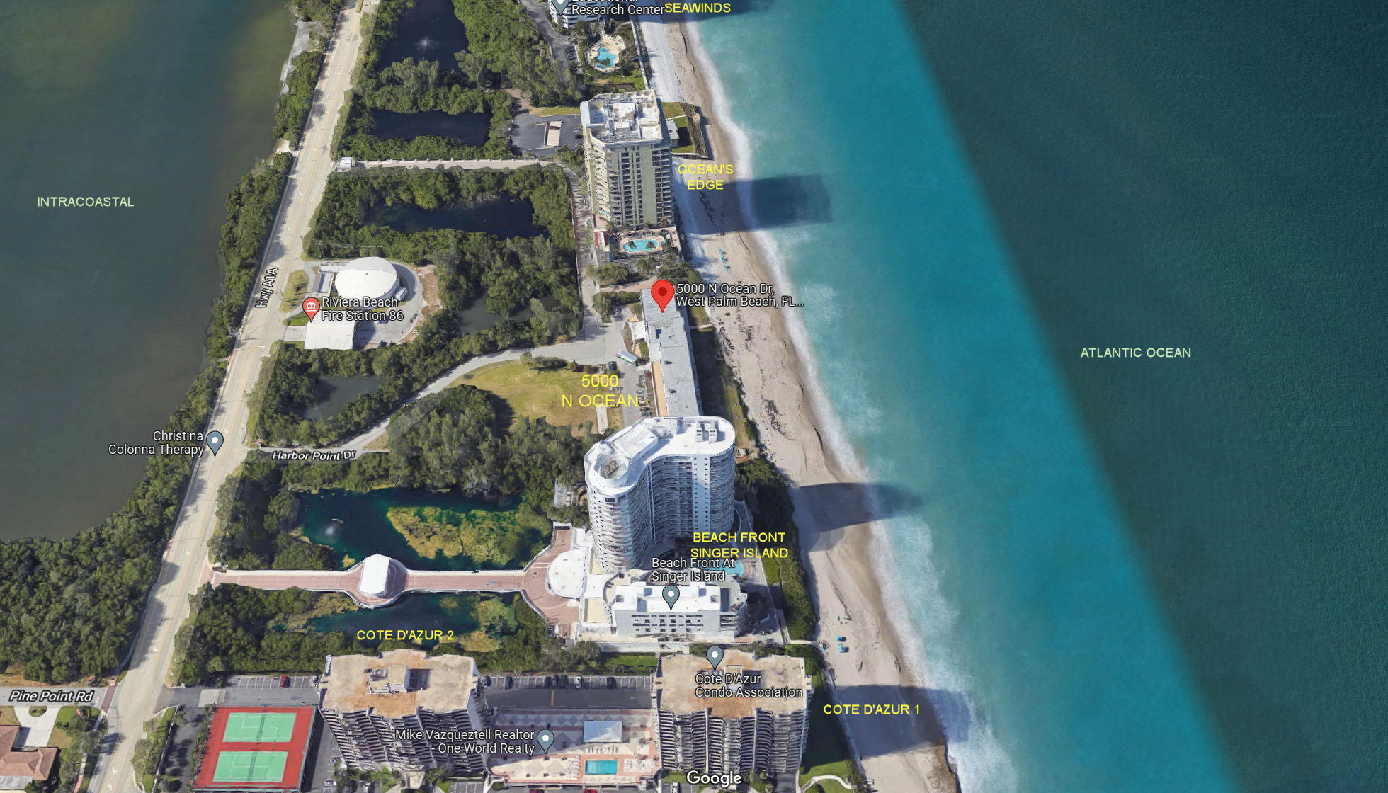 Aerial photo of 5000 North Ocean