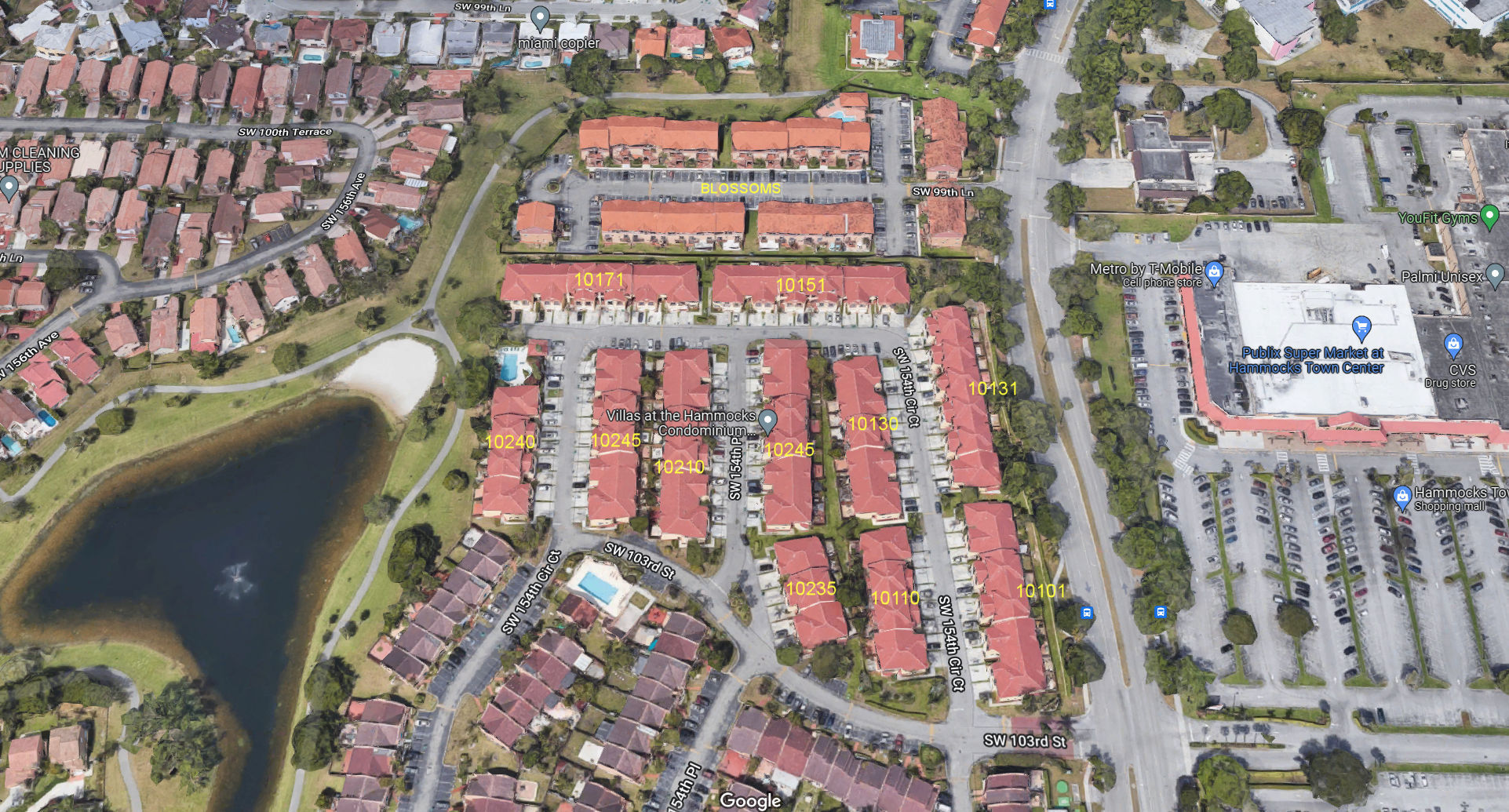 Aerial photo of Villas at the Hammocks