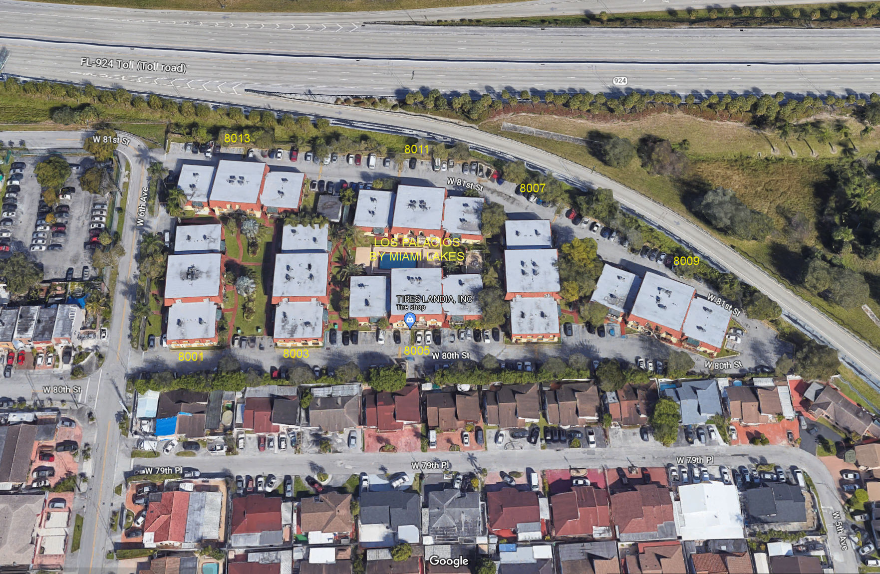 Aerial photo of Los Palacios By Miami Lakes