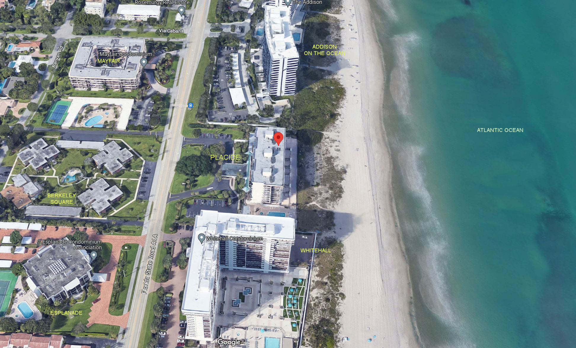 Aerial photo of Placide