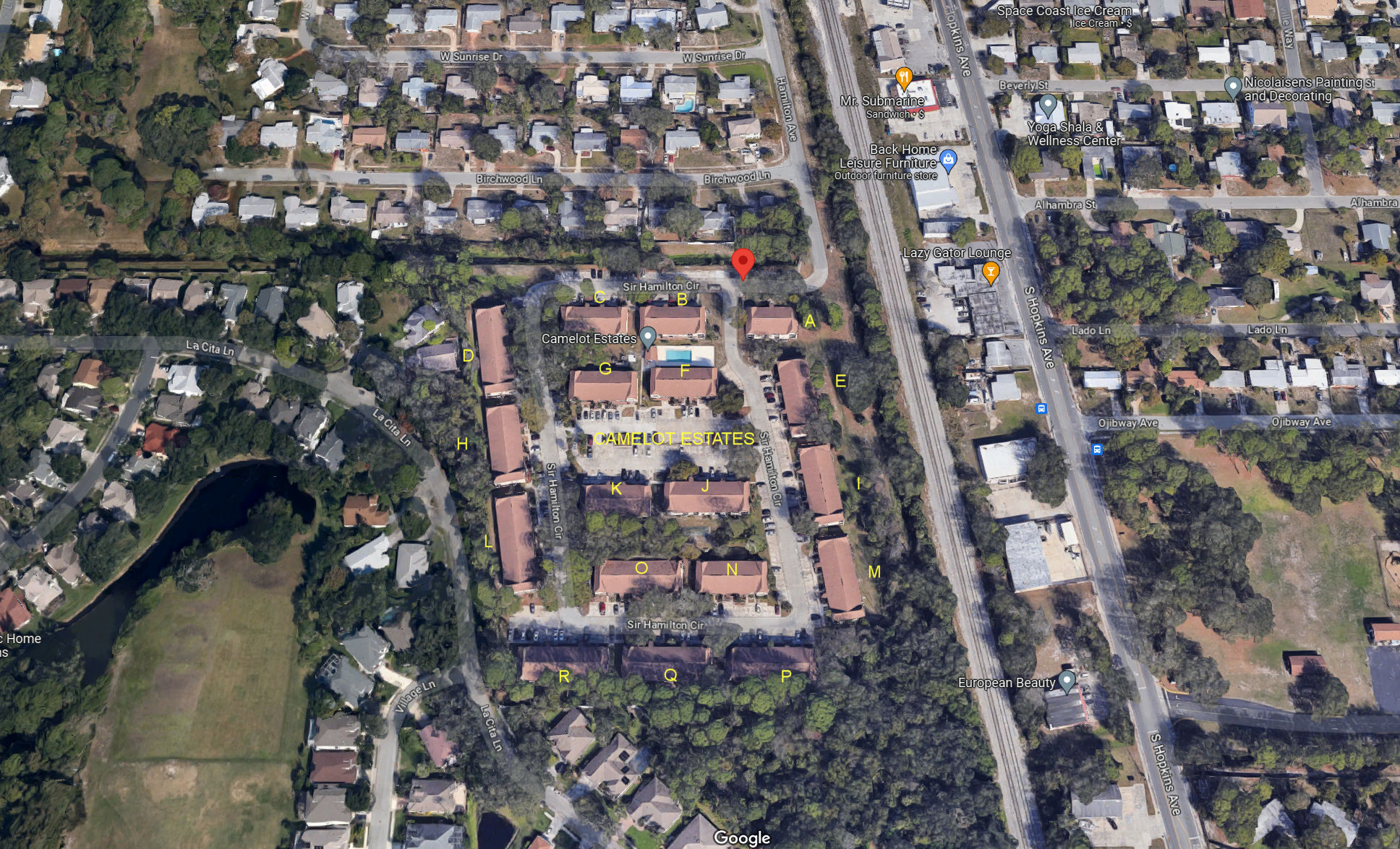 Aerial photo of Camelot Estates