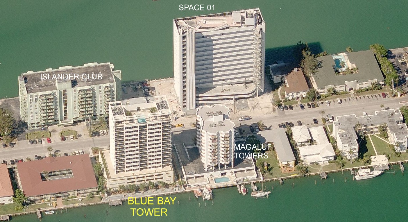 Aerial photo of Blue Bay Tower