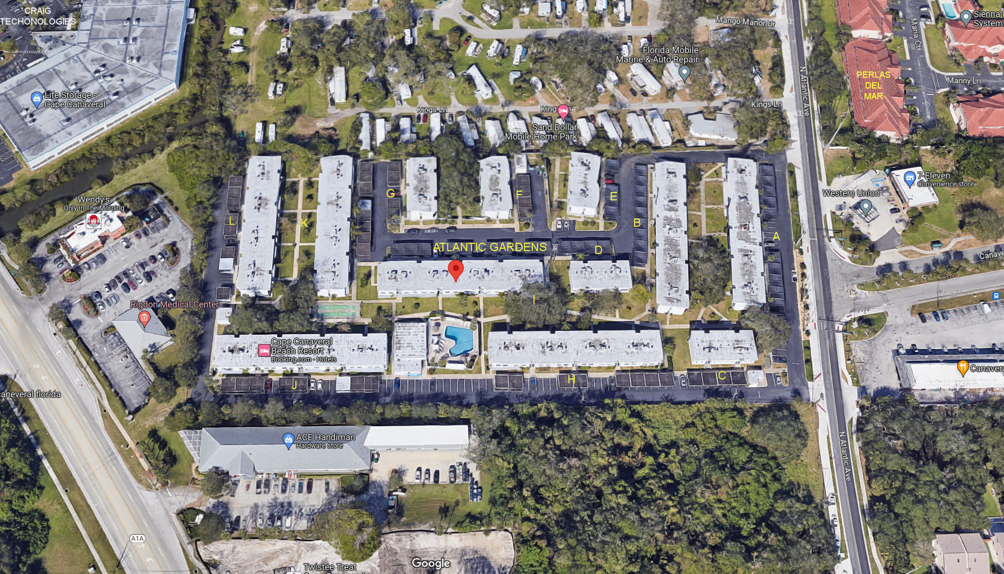 Aerial photo of Atlantic Gardens