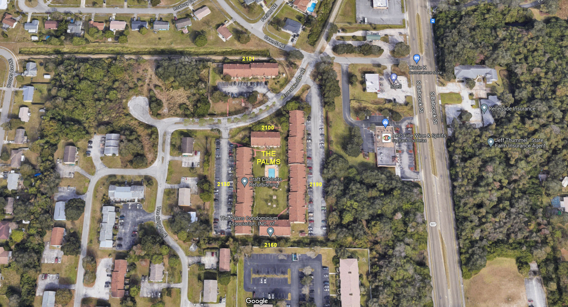 Aerial photo of Palms (2100 2101 2130 2160 2190)