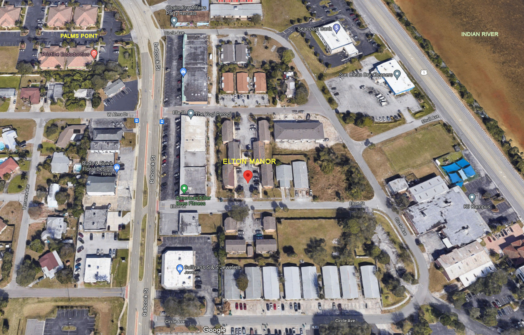 Aerial photo of Elton Manor