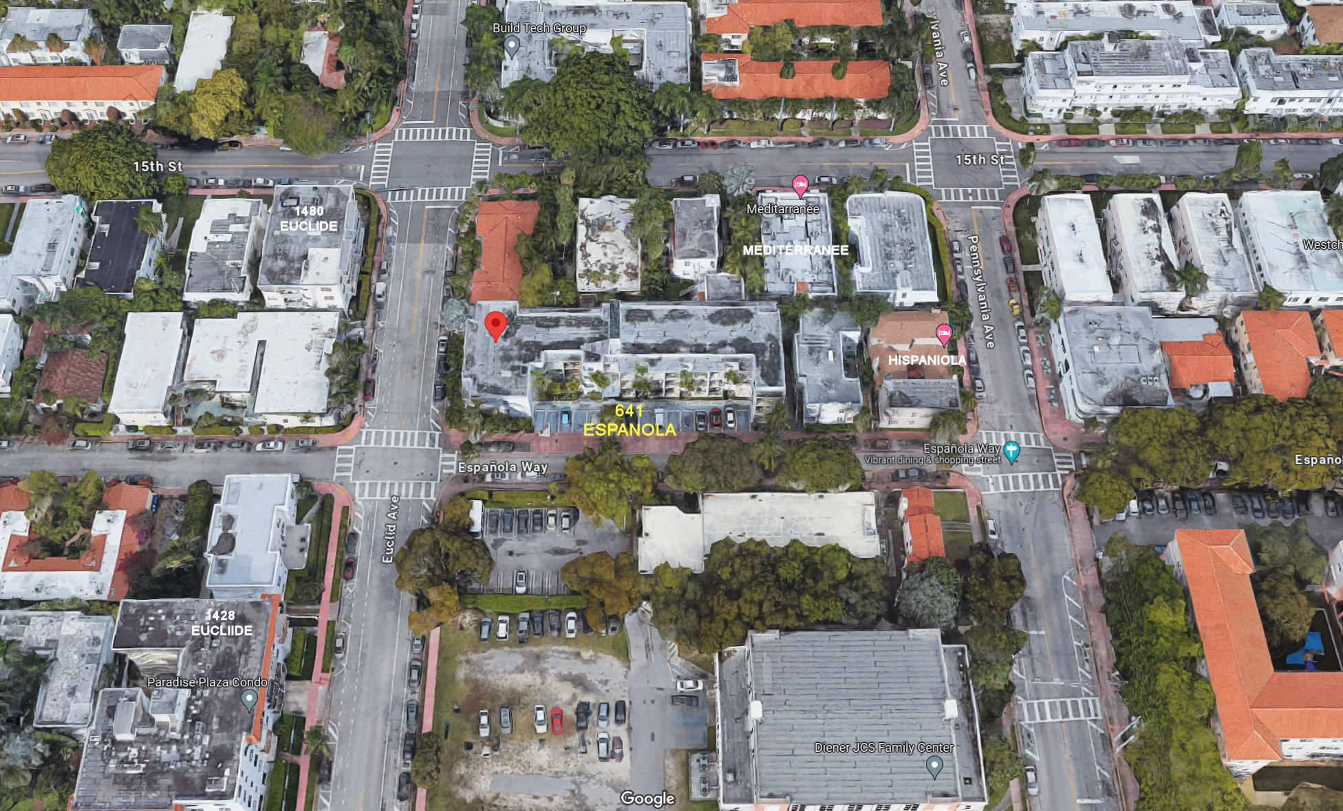 Aerial photo of 641 Espanola