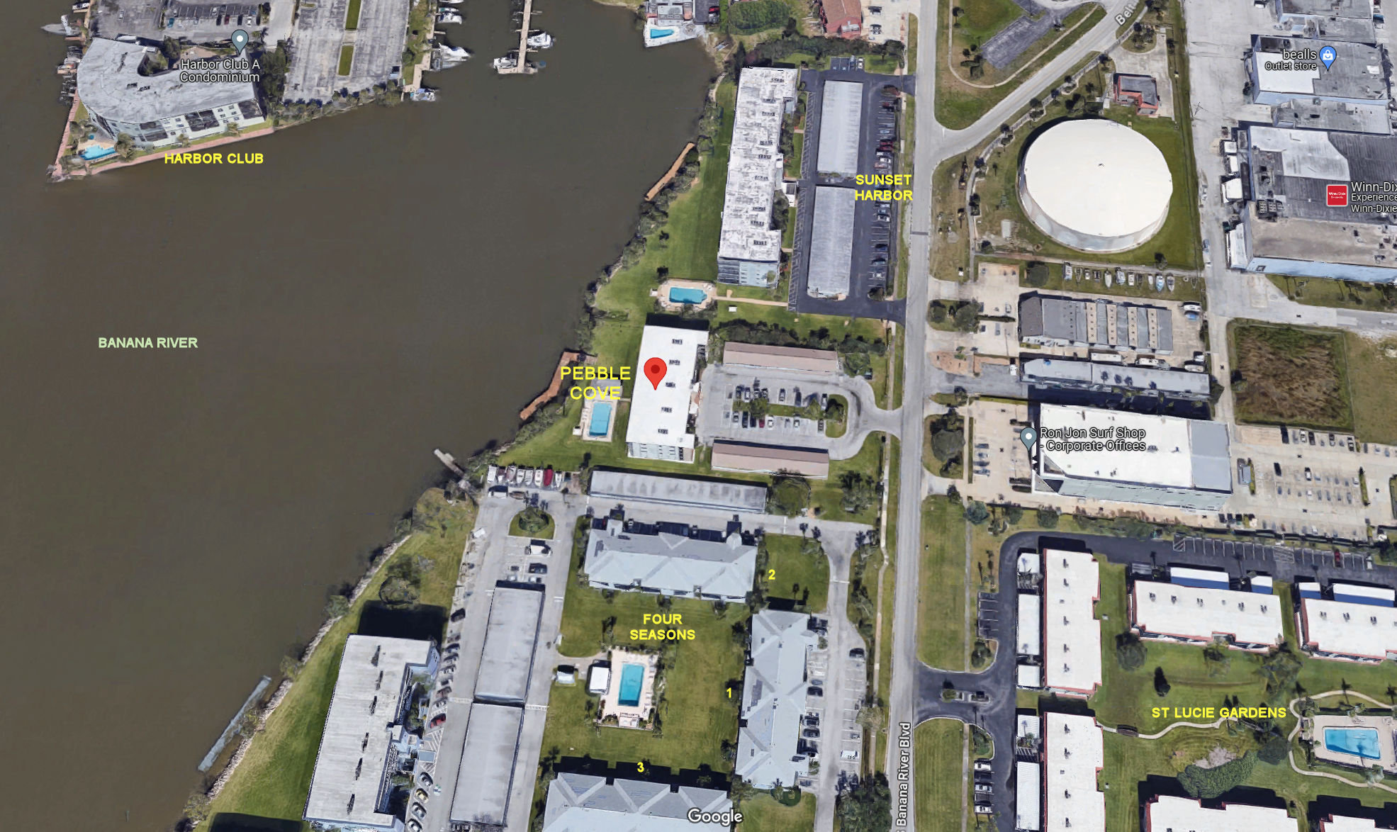 Aerial photo of Pebble Cove