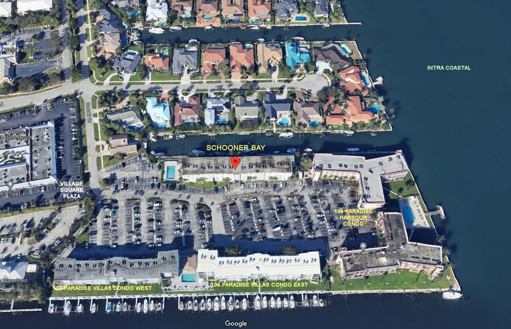 Aerial photo of Schooner Bay