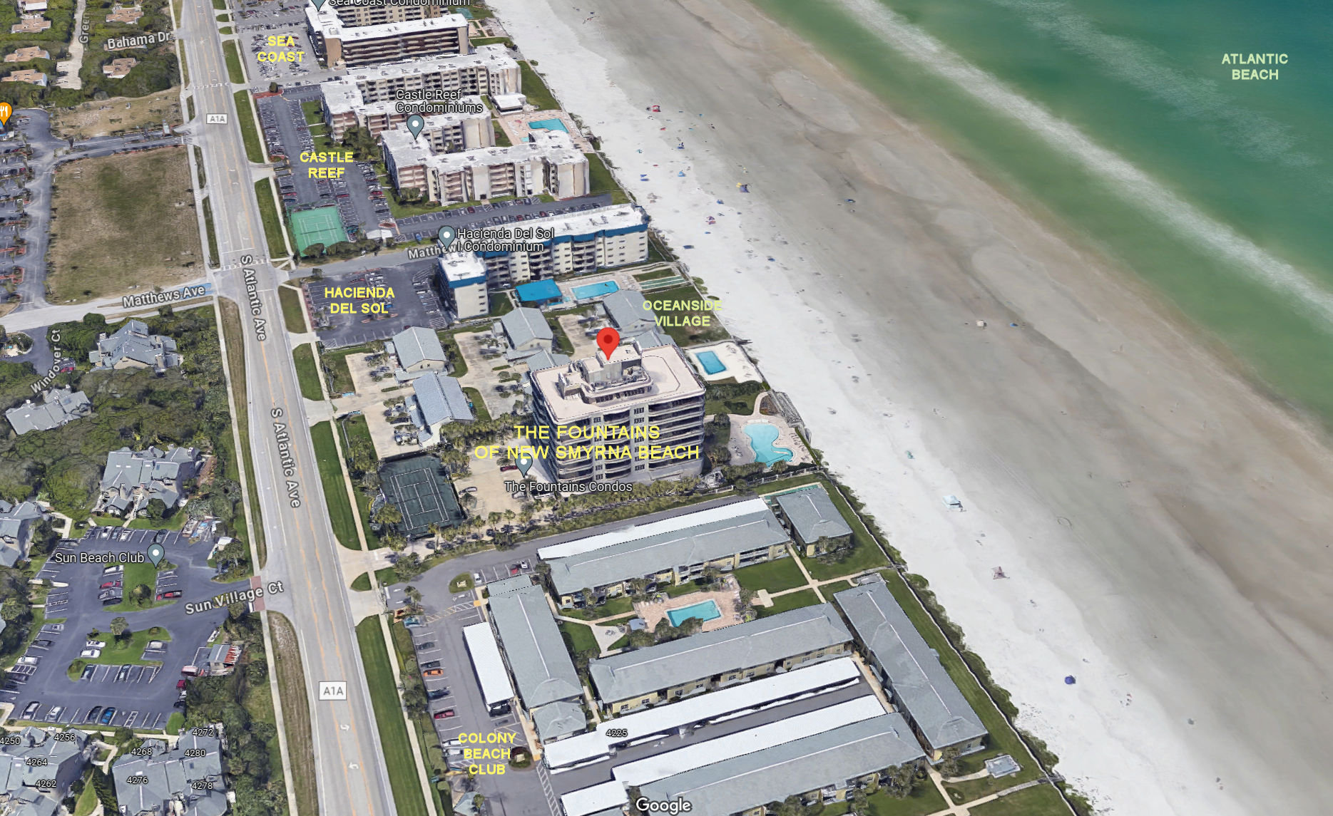 Aerial photo of Fountains of New Smyrna Beach