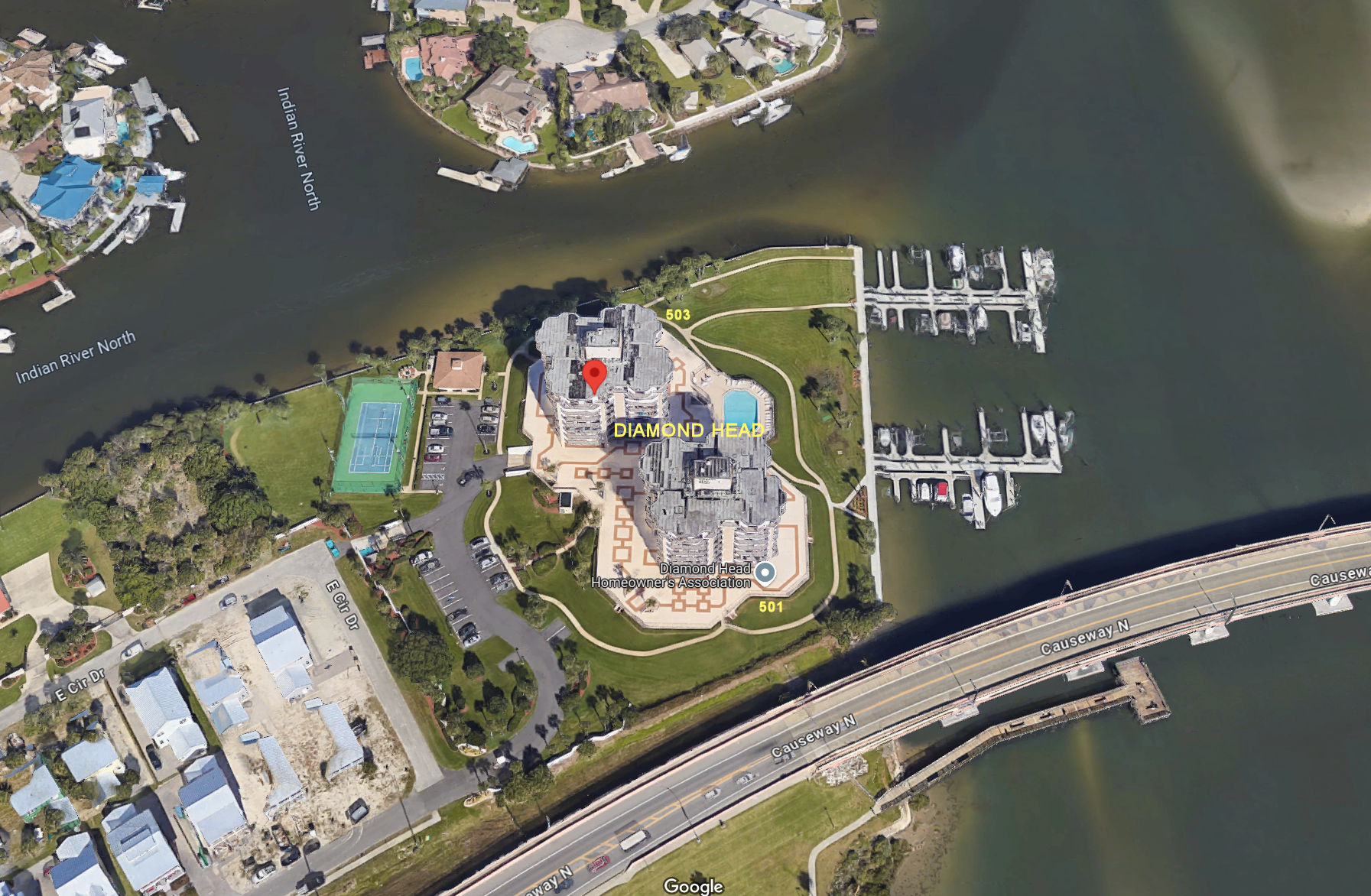 Aerial photo of Diamond Head Point 501&503