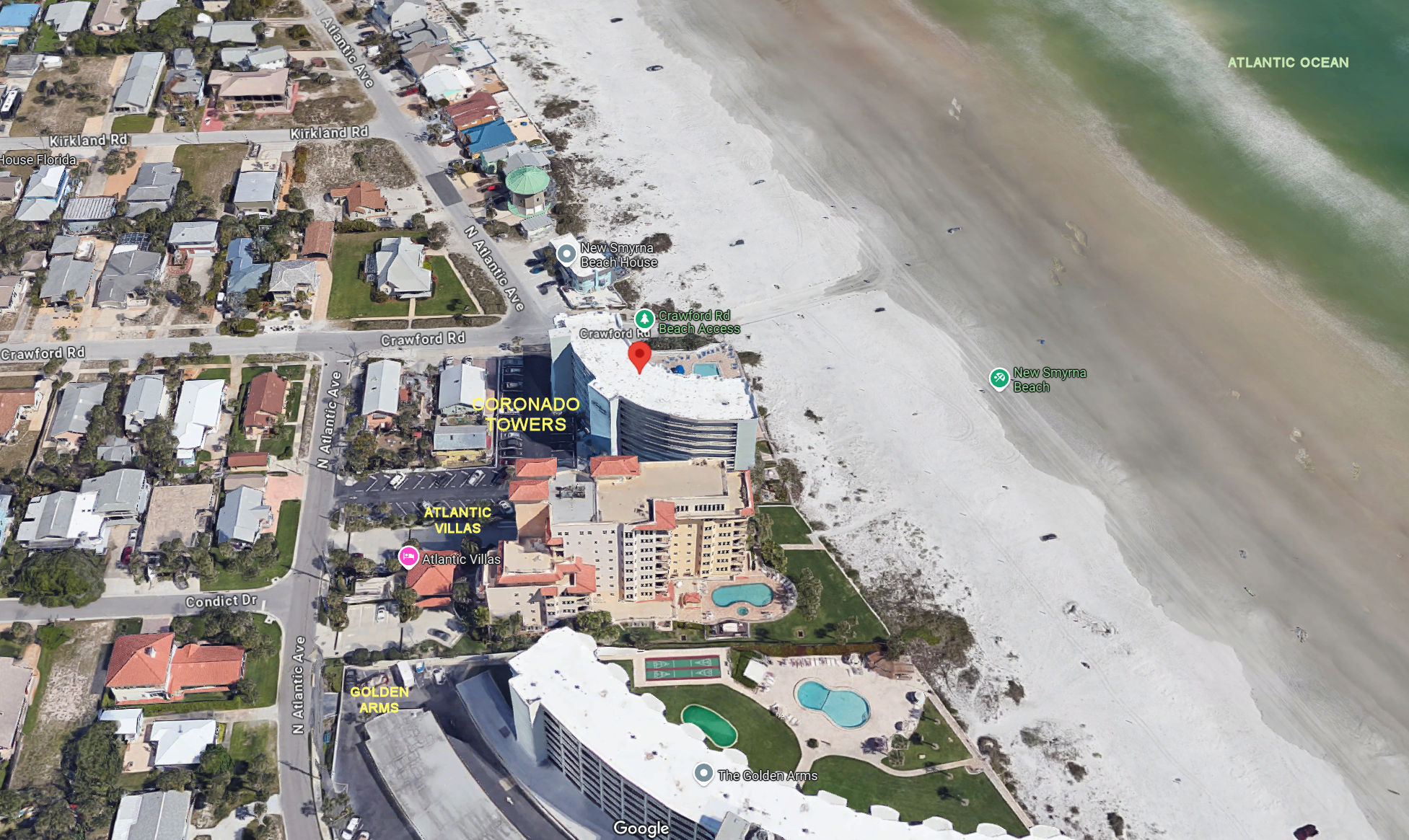 Aerial photo of Coronado Towers