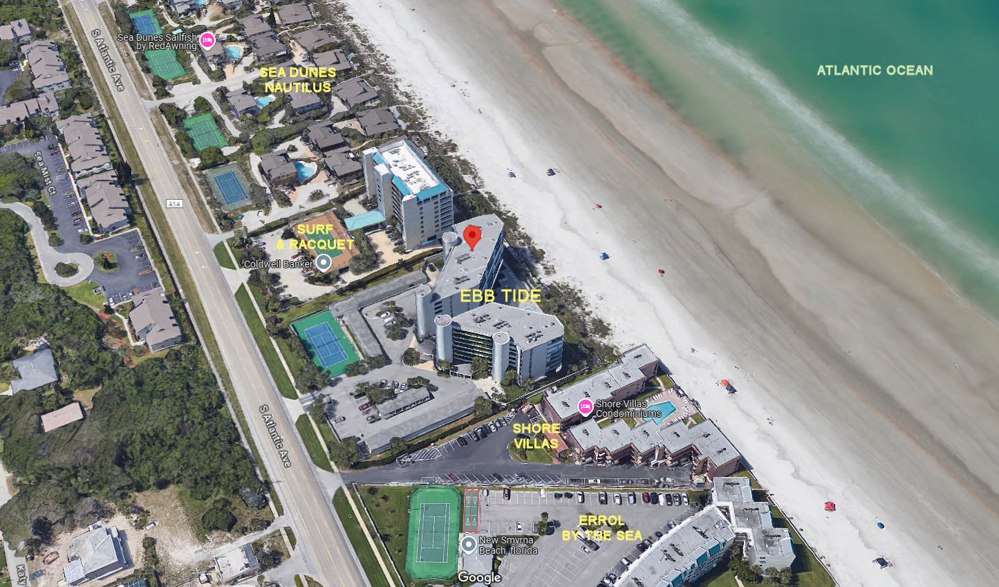 Aerial photo of Ebb Tide