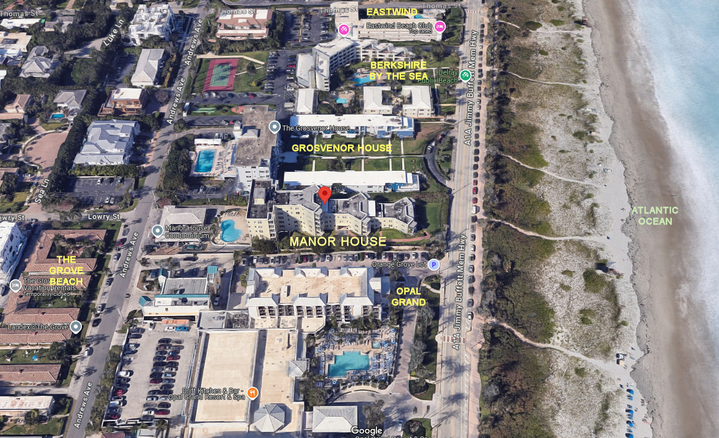 Aerial photo of Manor House