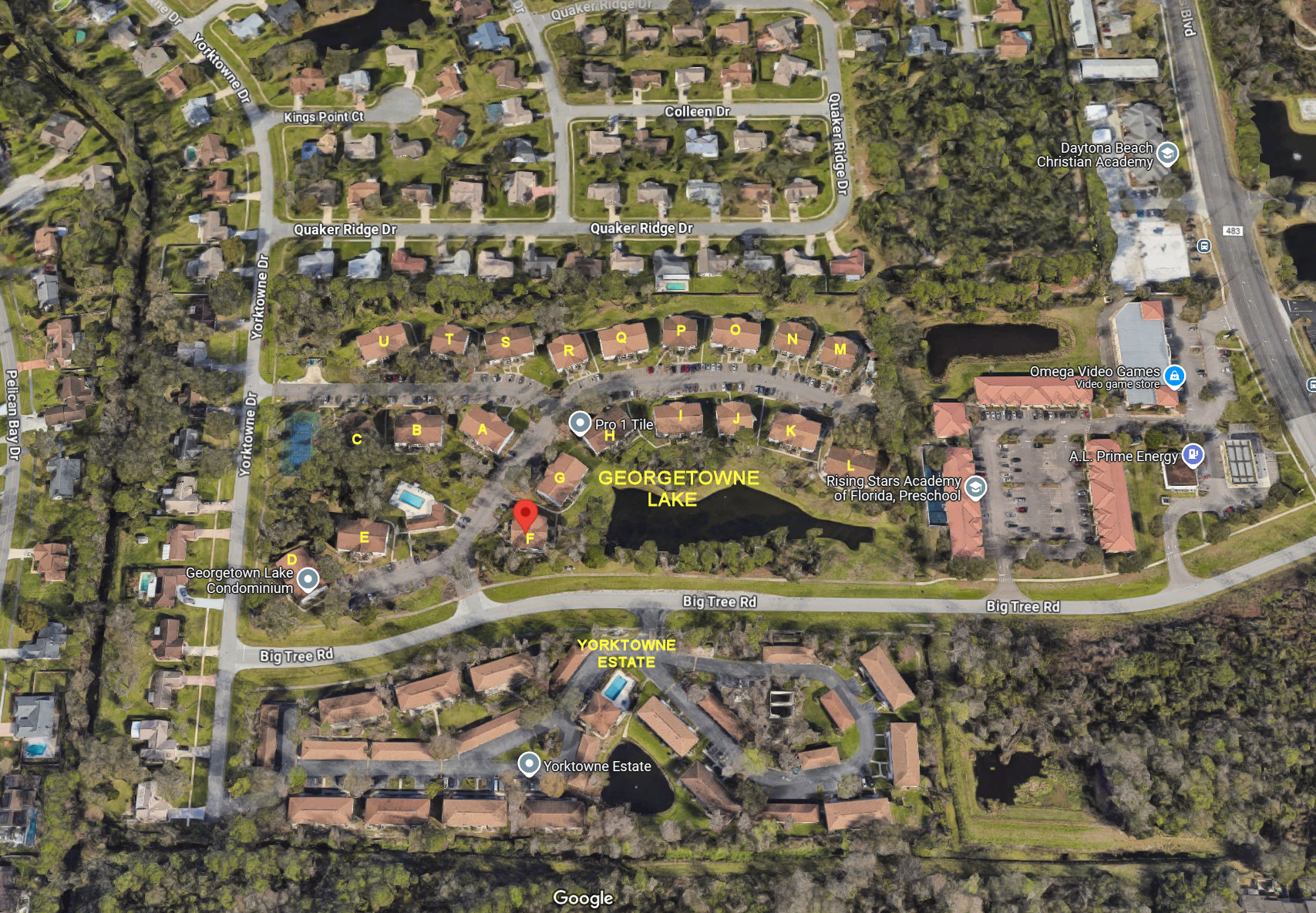 Aerial photo of Georgetowne Lake