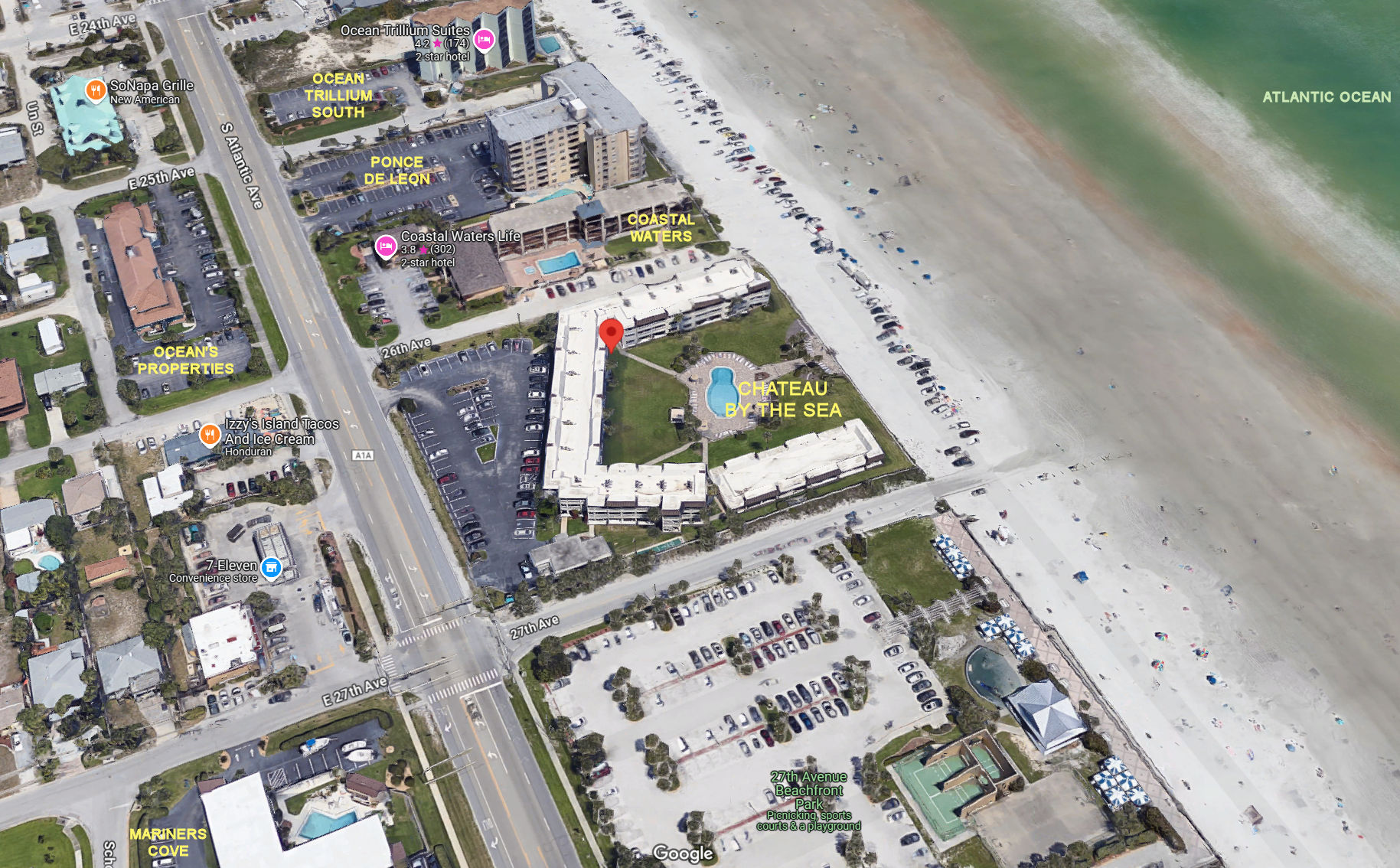 Aerial photo of Chateau by the Sea