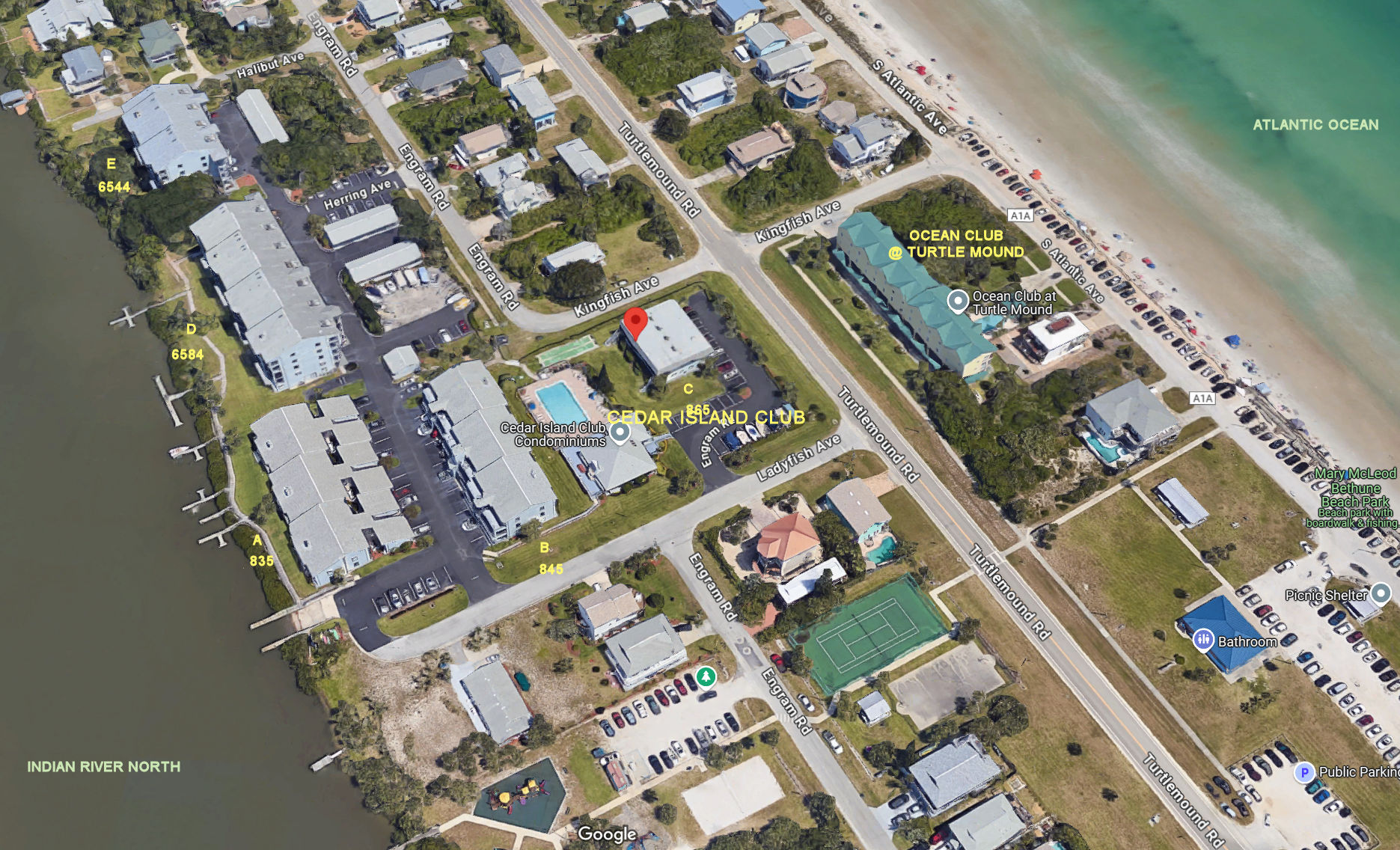 Aerial photo of Cedar Island Club