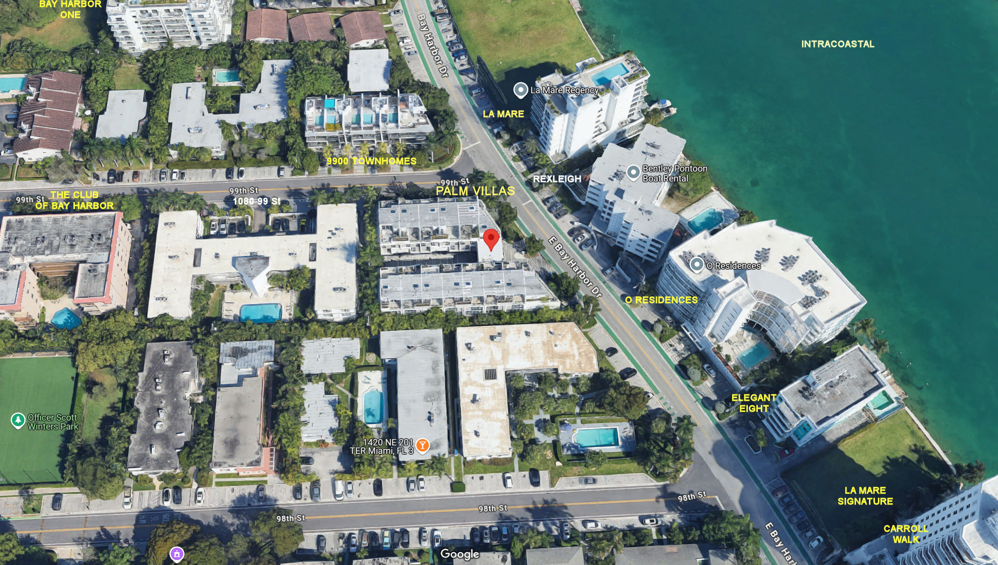 Aerial photo of Palm Villas